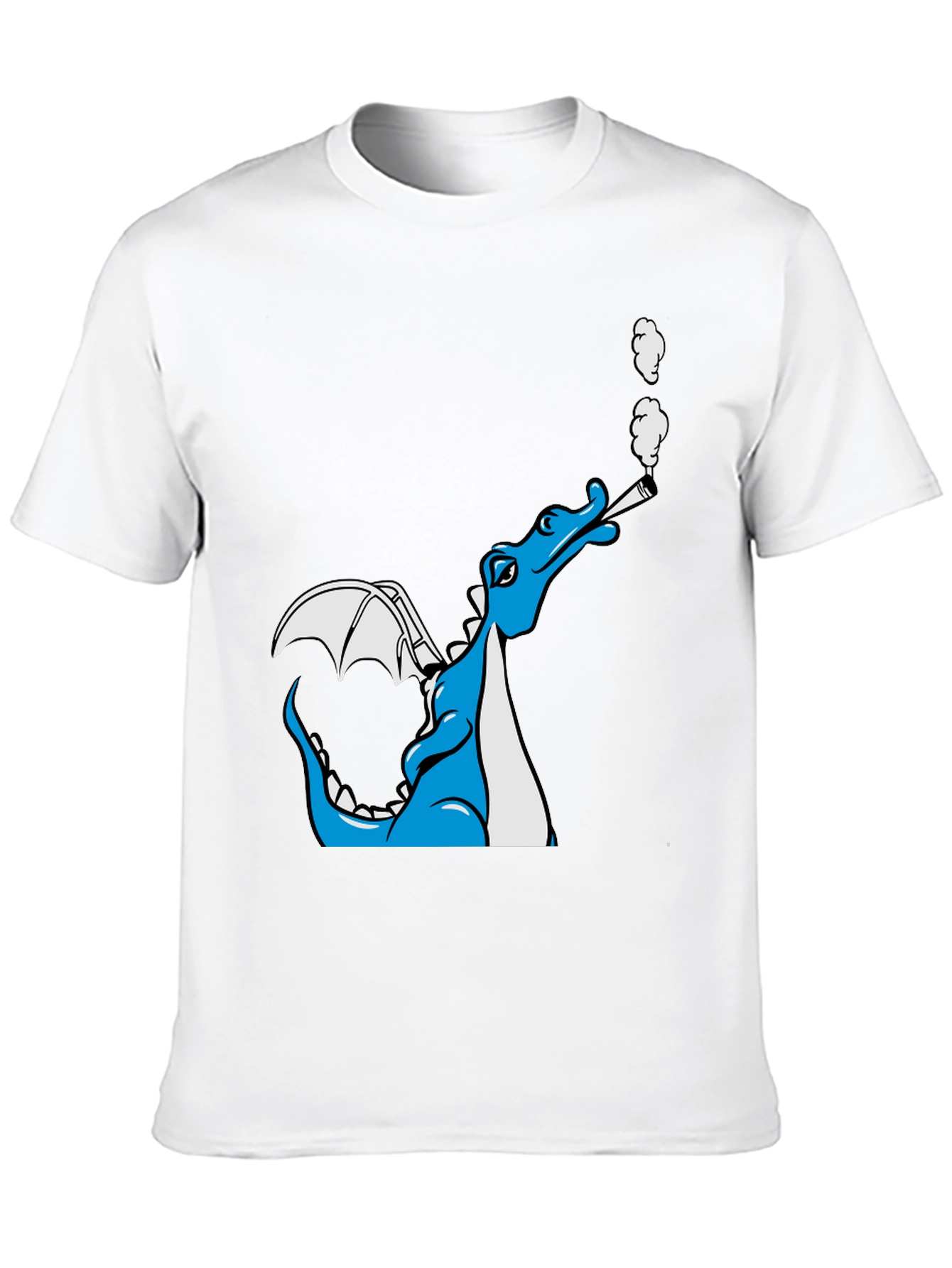 Smoking Dragon Graphic Tee - Cool Cartoon Dragon T-Shirt