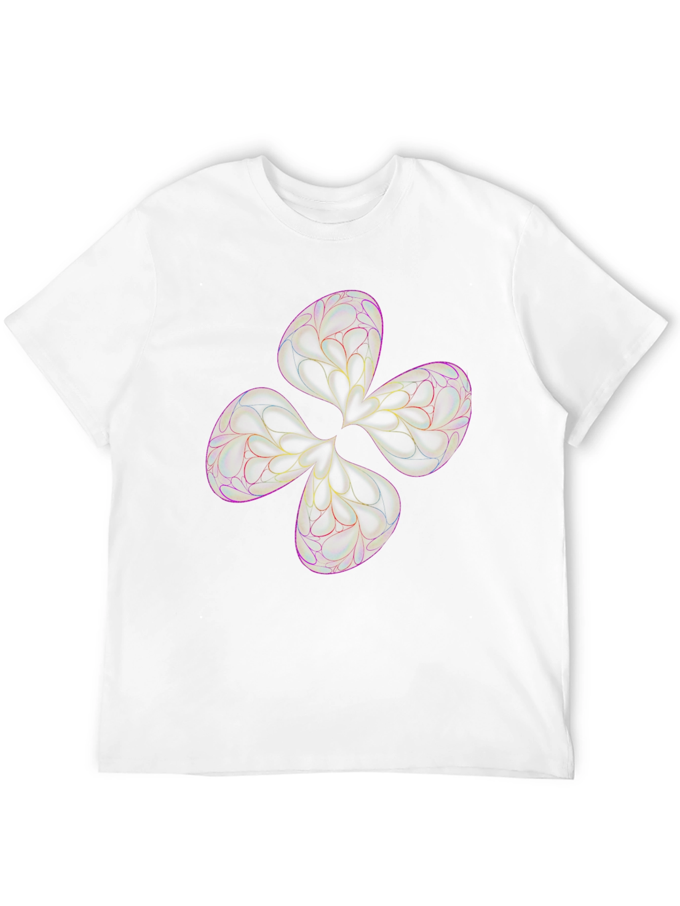 Abstract Flower Tee - Black Graphic T-Shirt