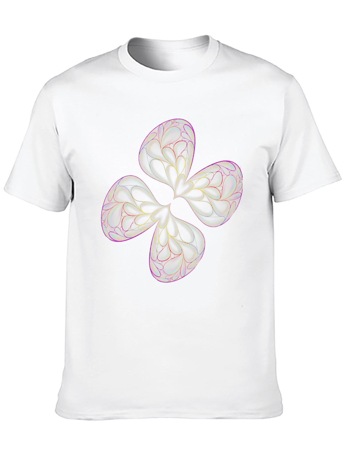 Abstract Flower Tee - Black Graphic T-Shirt