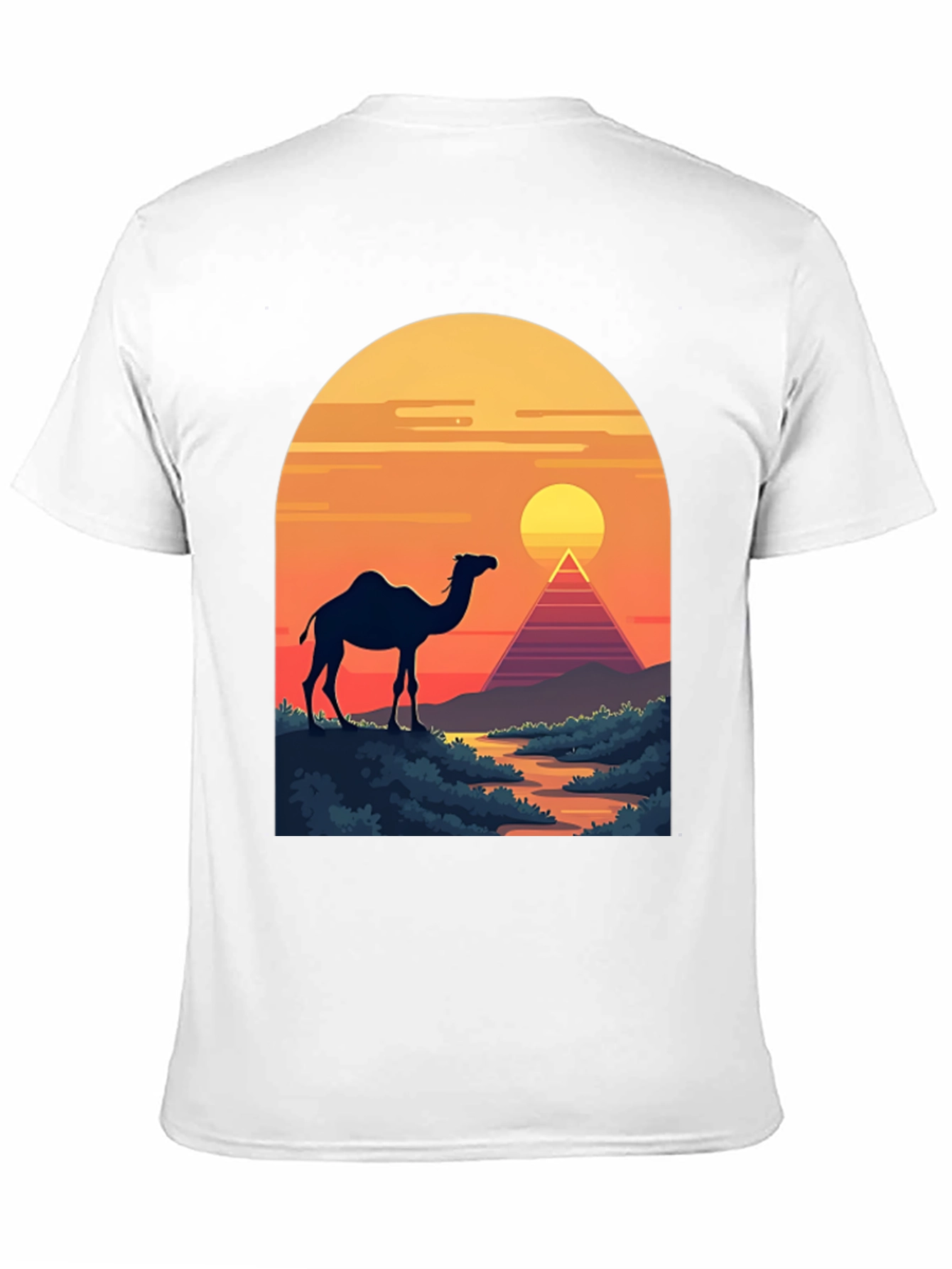 Camel & Pyramid Sunset Graphic Tee