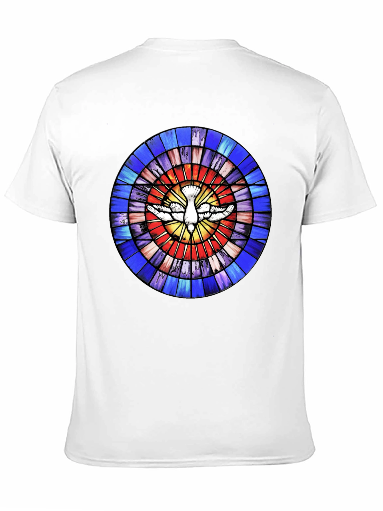 Stained Glass Dove Graphic Tee - Unique Design