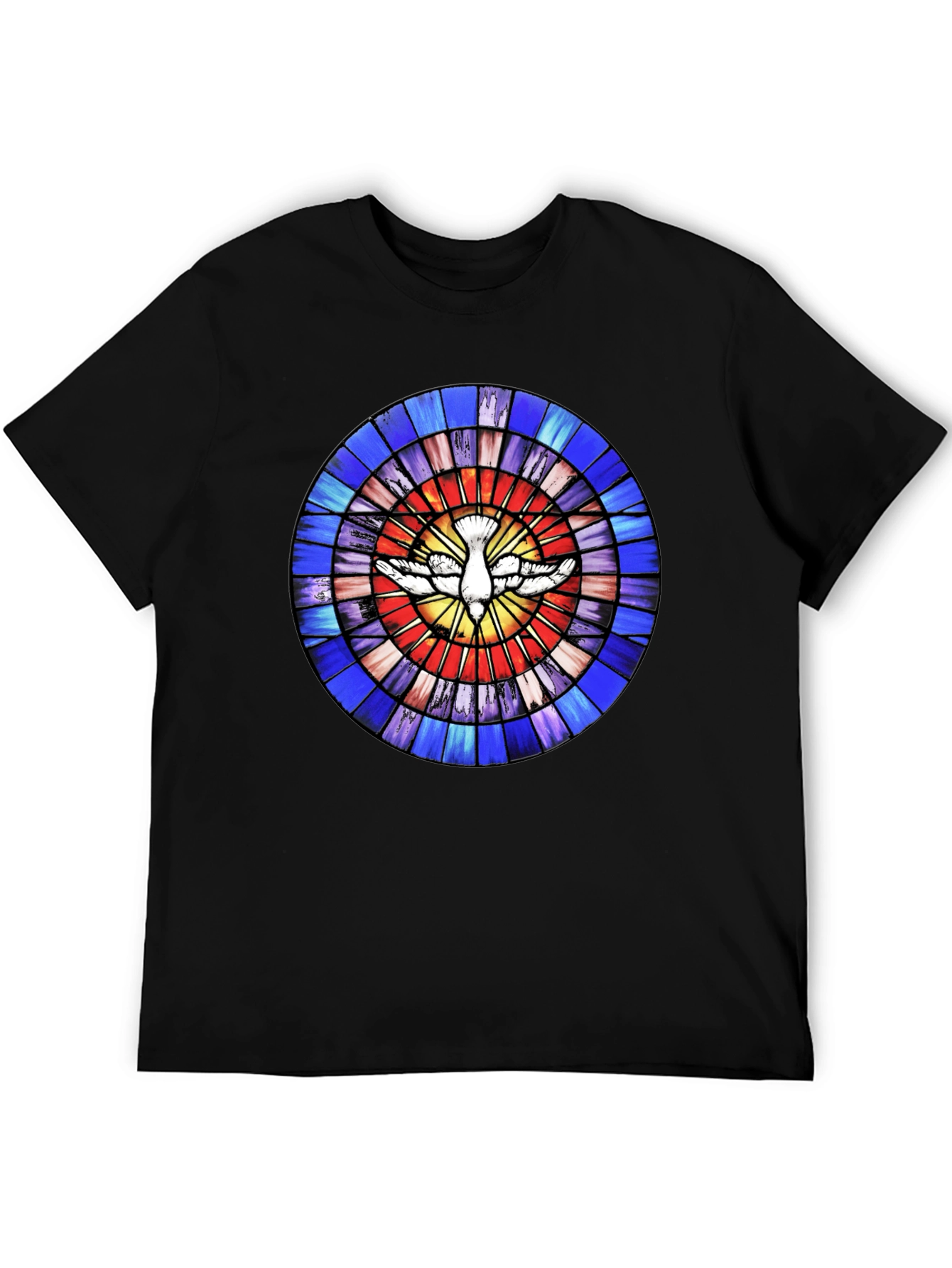 Stained Glass Dove Graphic Tee - Unique Design
