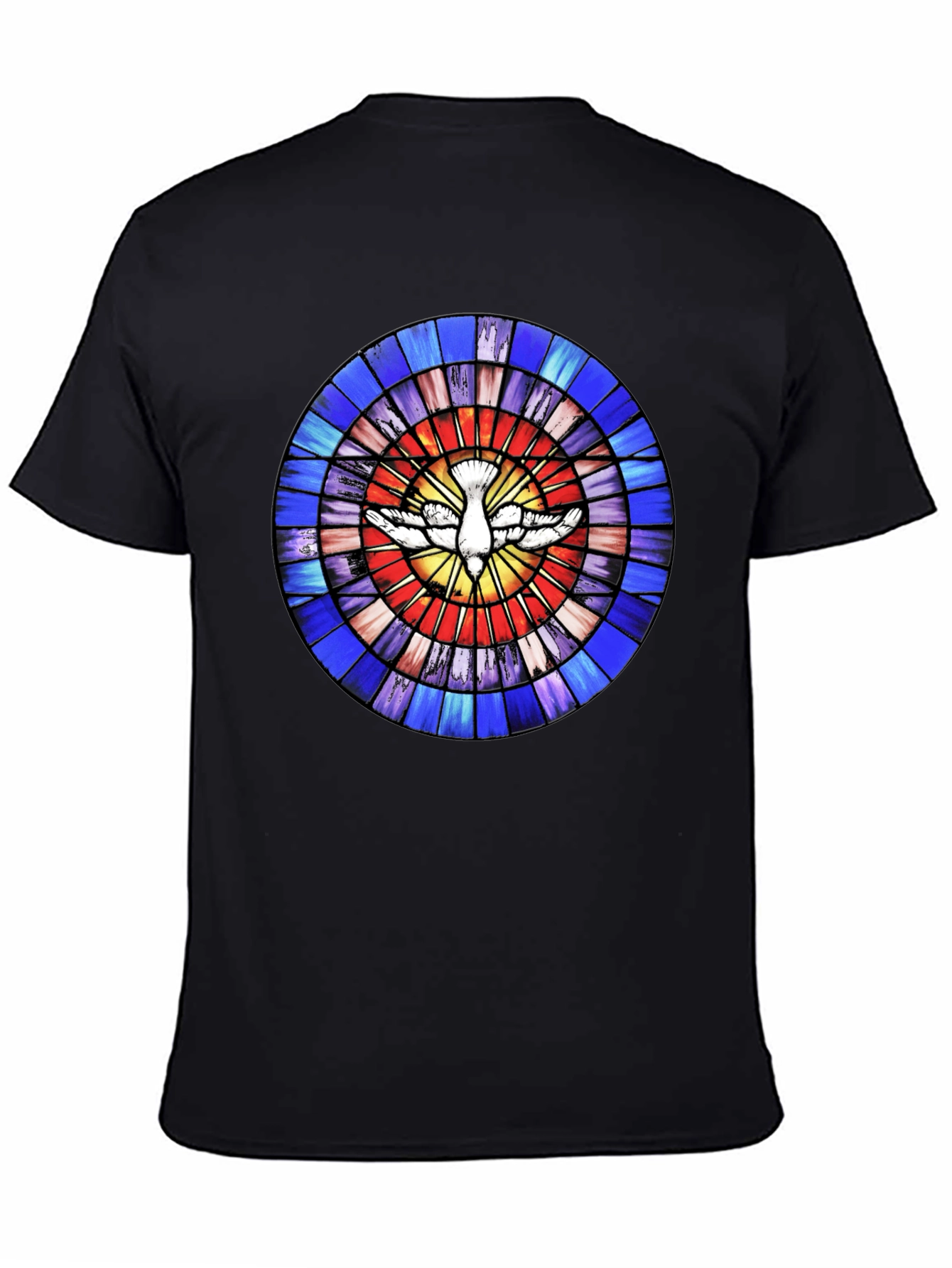 Stained Glass Dove Graphic Tee - Unique Design
