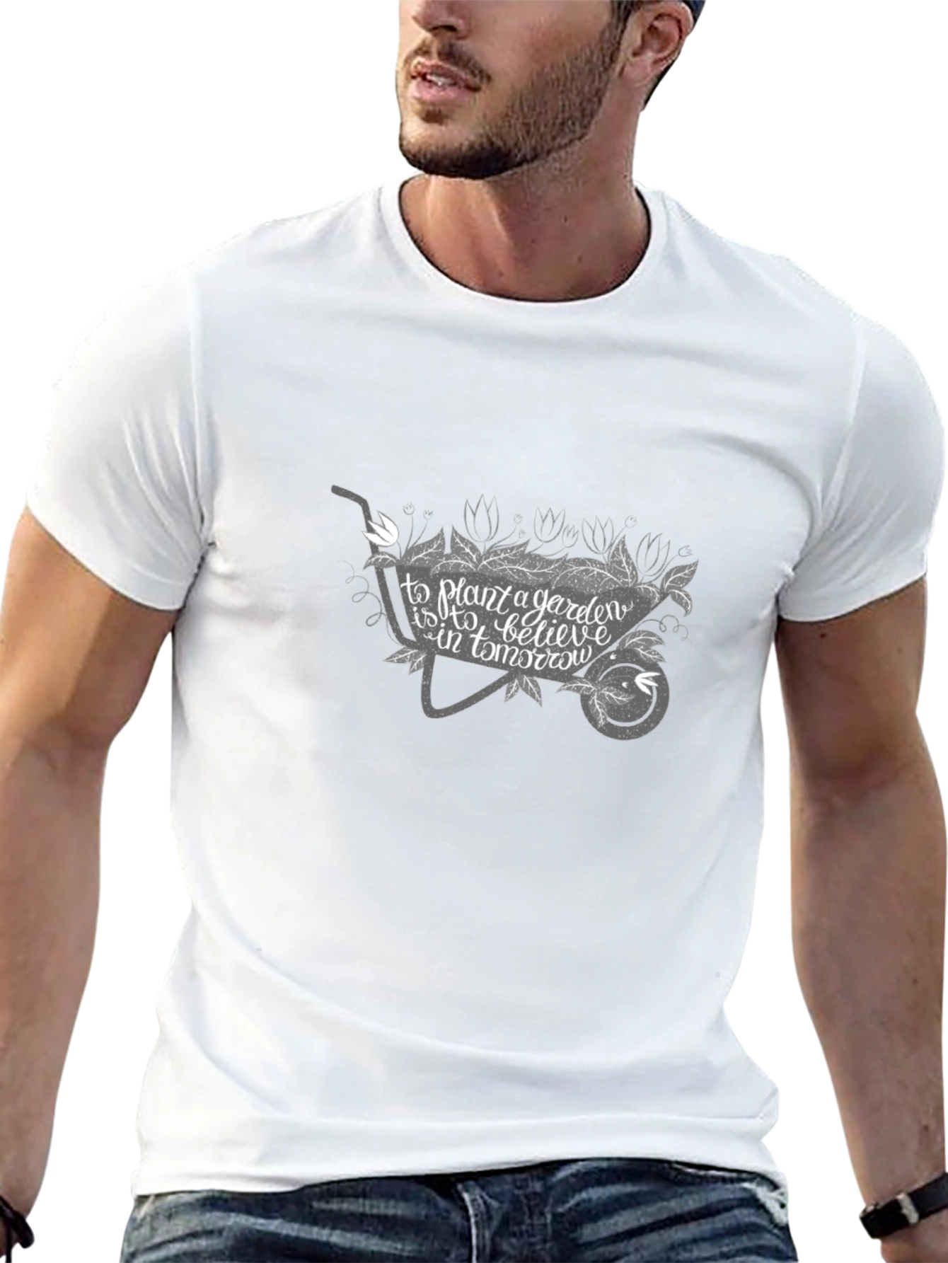 Gardening Quote Tee - Wheelbarrow Design