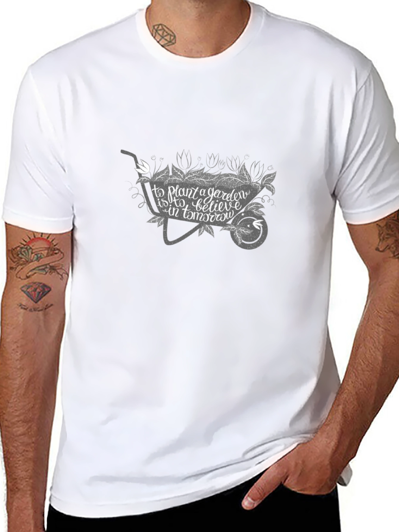 Gardening Quote Tee - Wheelbarrow Design
