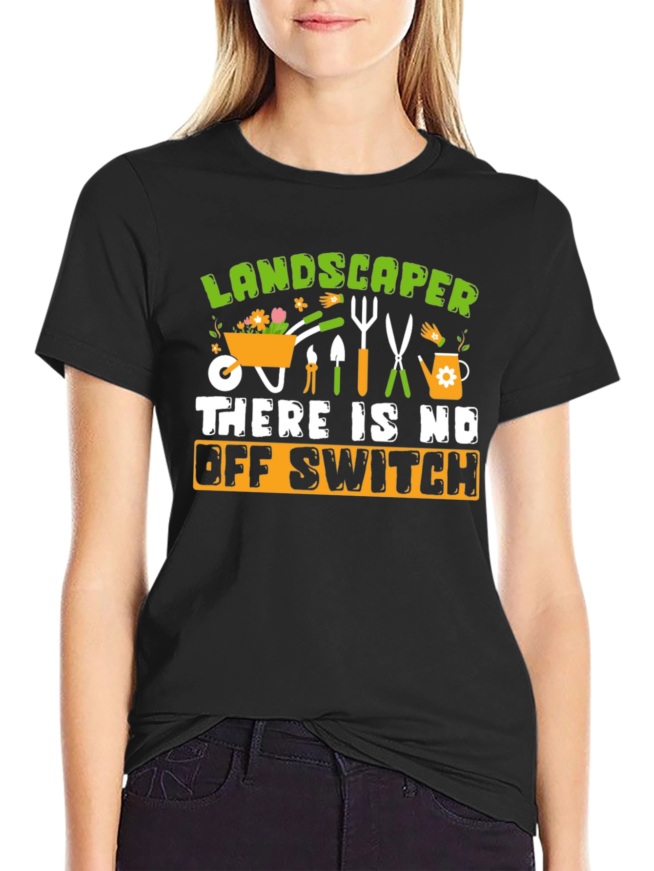 Landscaper No Off Switch Graphic T-Shirt