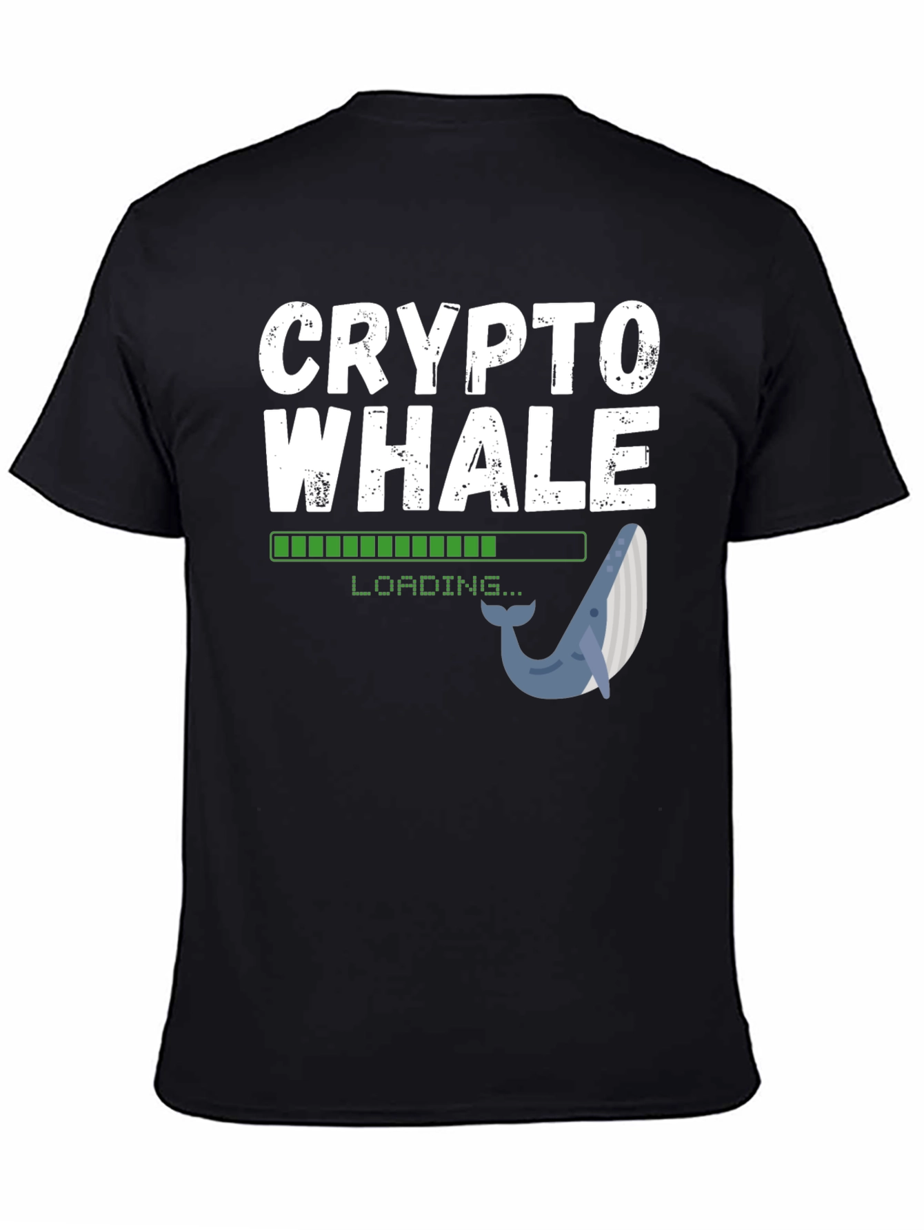 Crypto Whale Loading Black T-Shirt