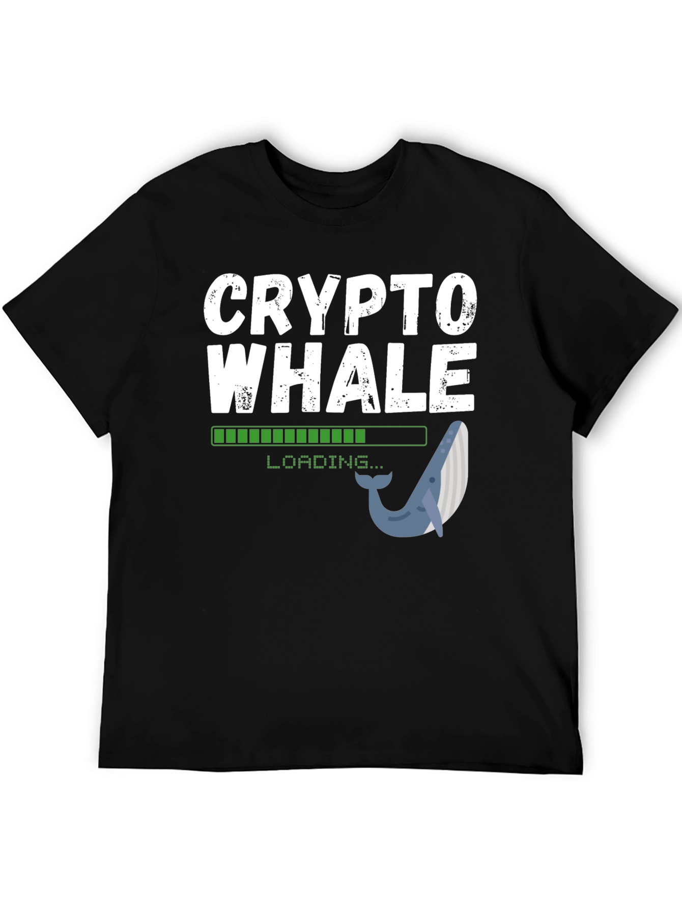Crypto Whale Loading Black T-Shirt