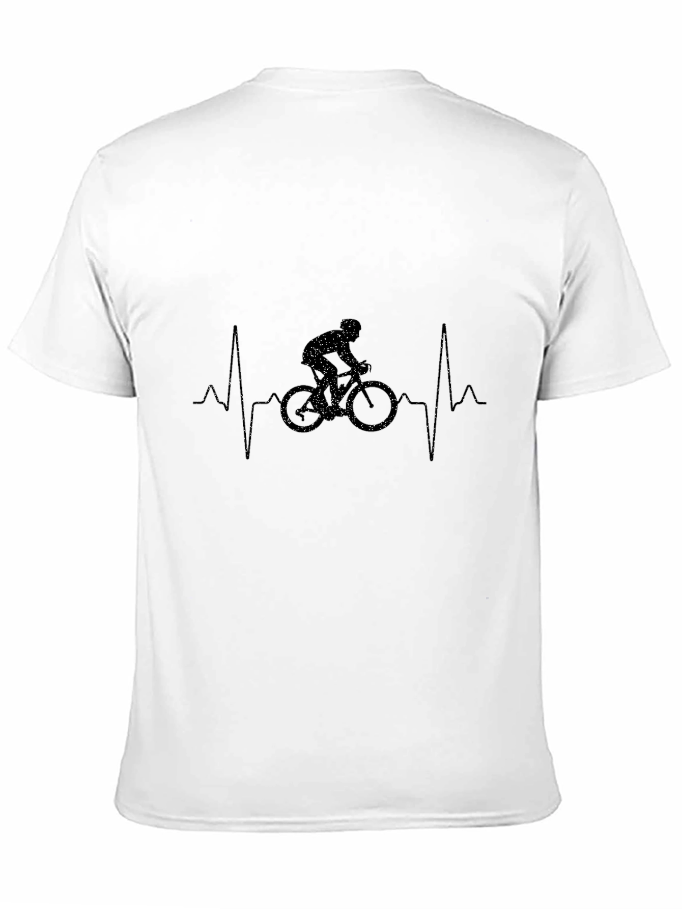 Heartbeat Bike Rider Black T-Shirt