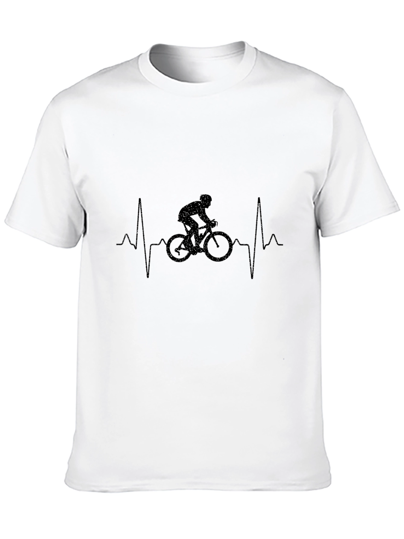Heartbeat Bike Rider Black T-Shirt