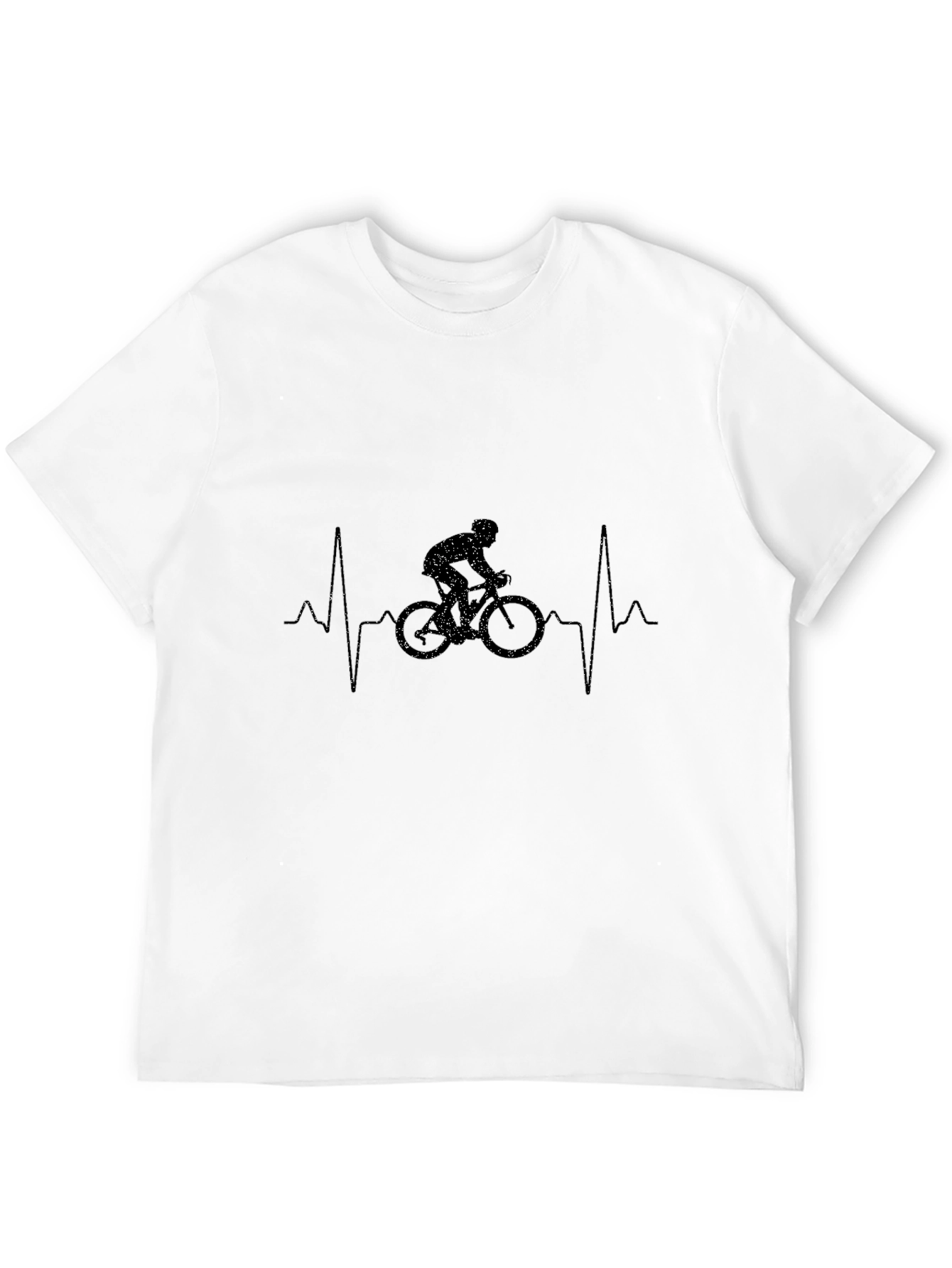 Heartbeat Bike Rider Black T-Shirt