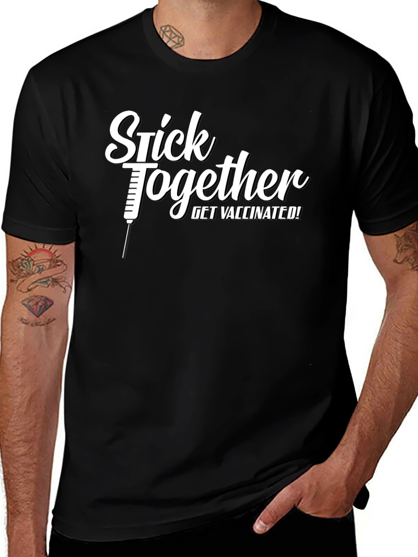 Stick Together Get Vaccinated! T-Shirt