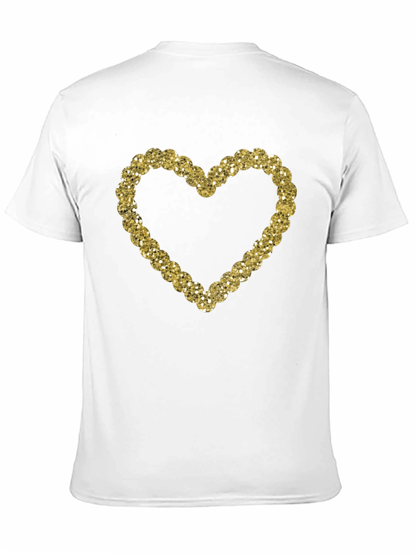 Sparkling Heart Graphic Black T-Shirt