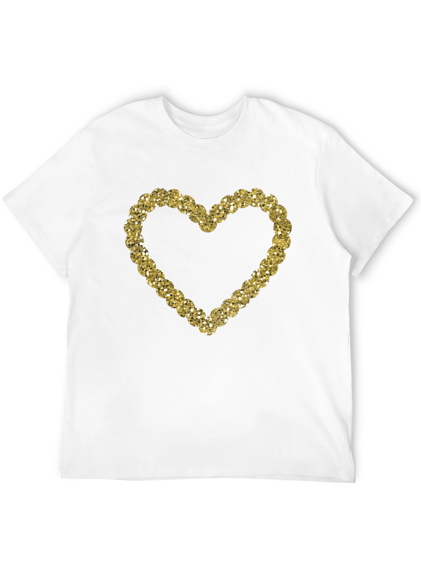 Sparkling Heart Graphic Black T-Shirt