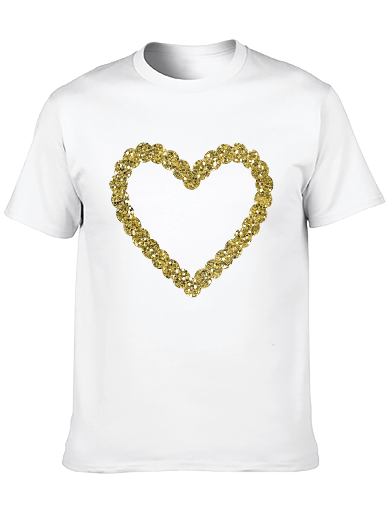 Sparkling Heart Graphic Black T-Shirt