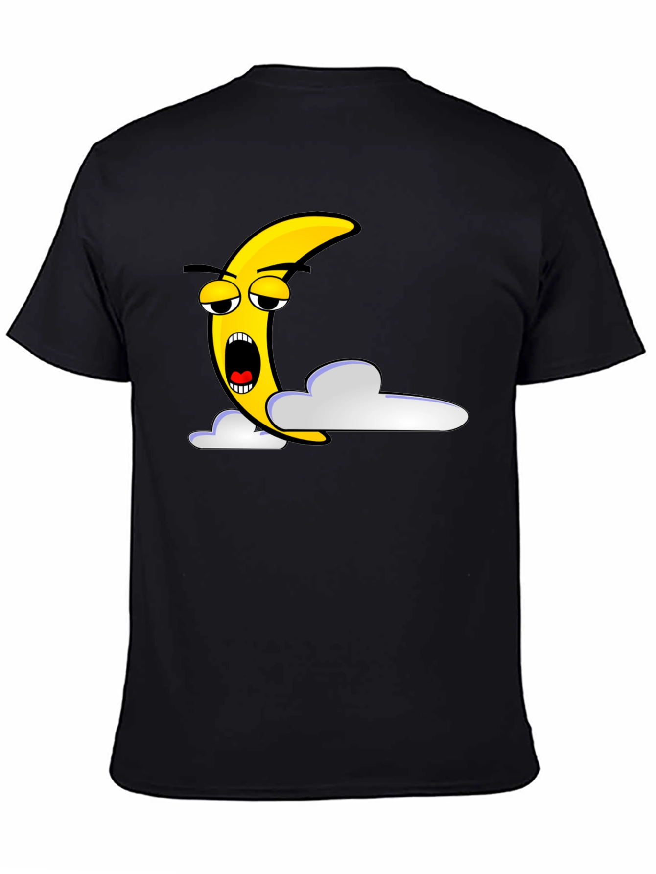 Sleepy Moon Graphic T-Shirt - Unisex Black Tee