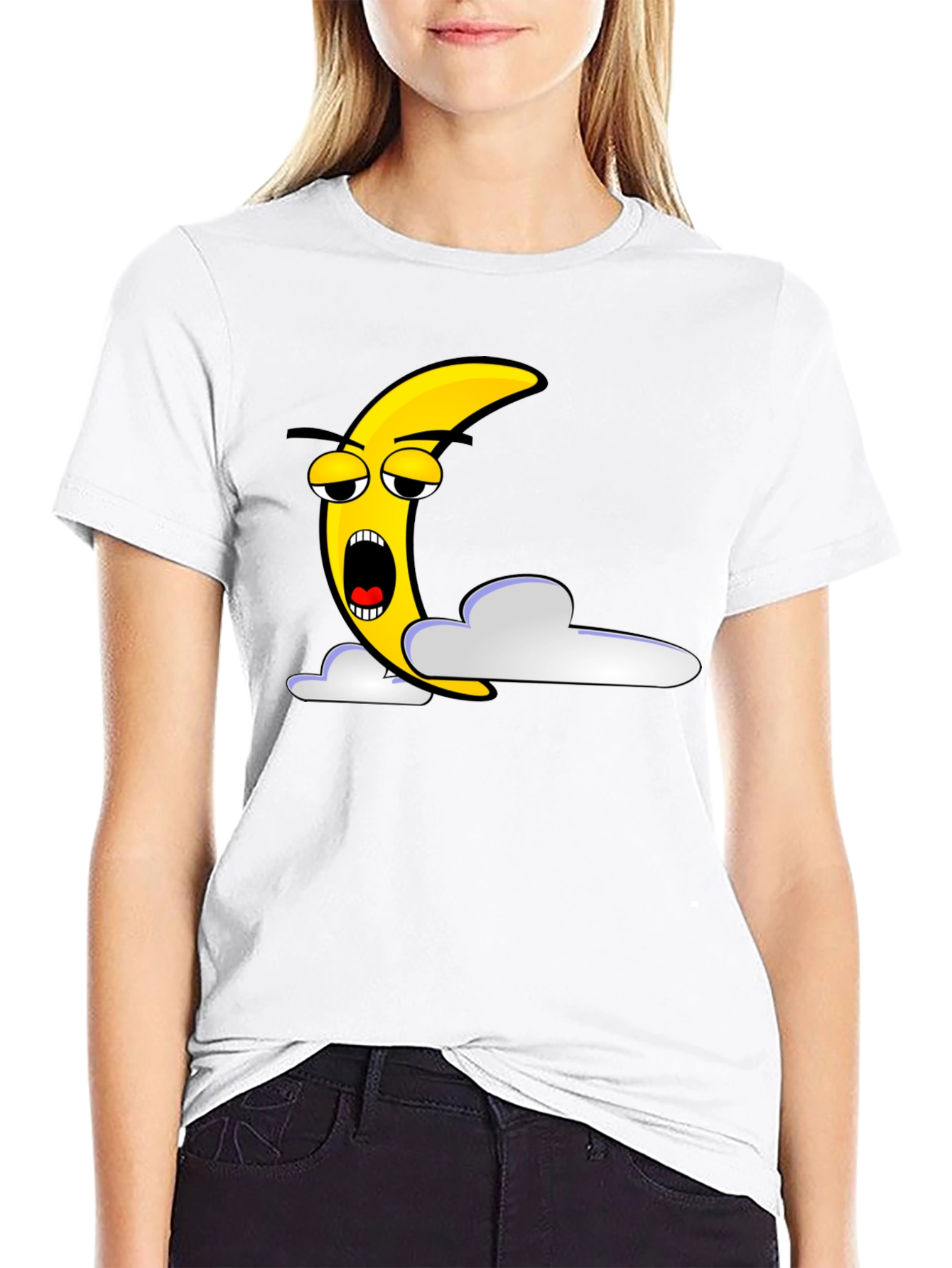 Sleepy Moon Graphic T-Shirt - Unisex Black Tee