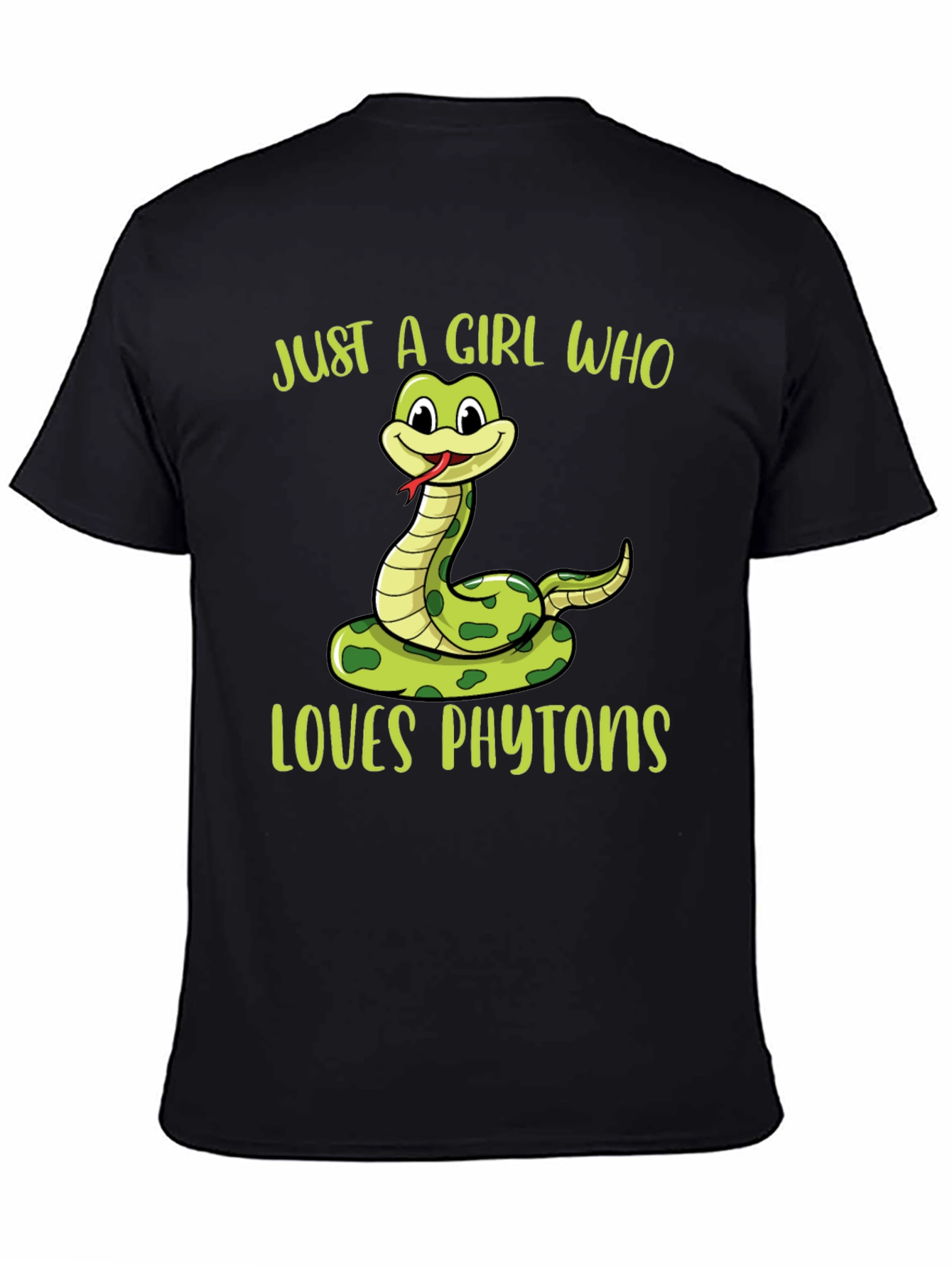 Just A Girl Who Loves Phytoons Black T-Shirt