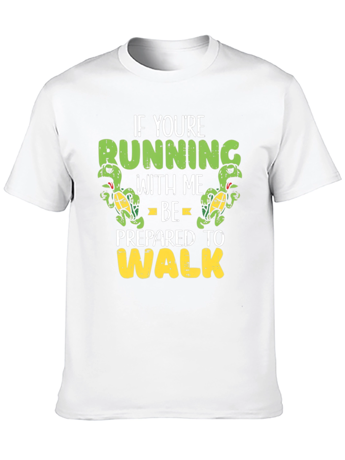 Funny Running Turtle Graphic T-Shirt