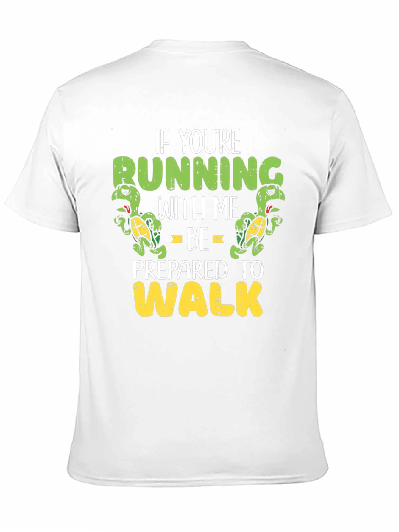 Funny Running Turtle Graphic T-Shirt