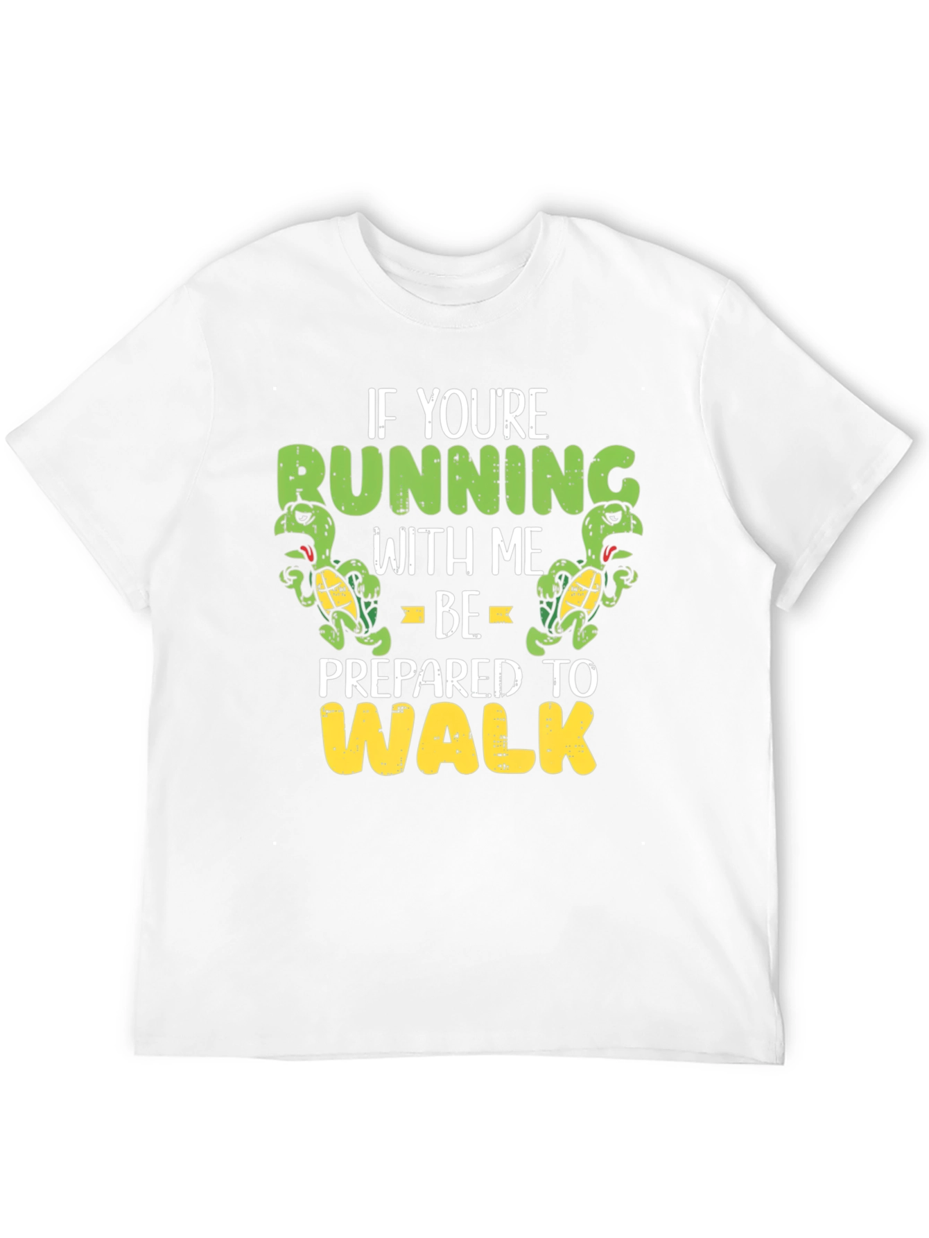 Funny Running Turtle Graphic T-Shirt