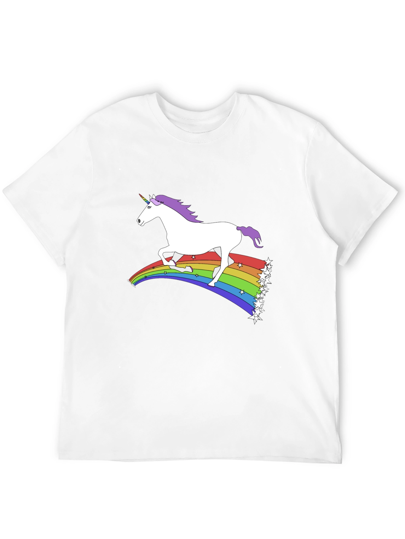 Unicorn Rainbow Graphic Tee - Black