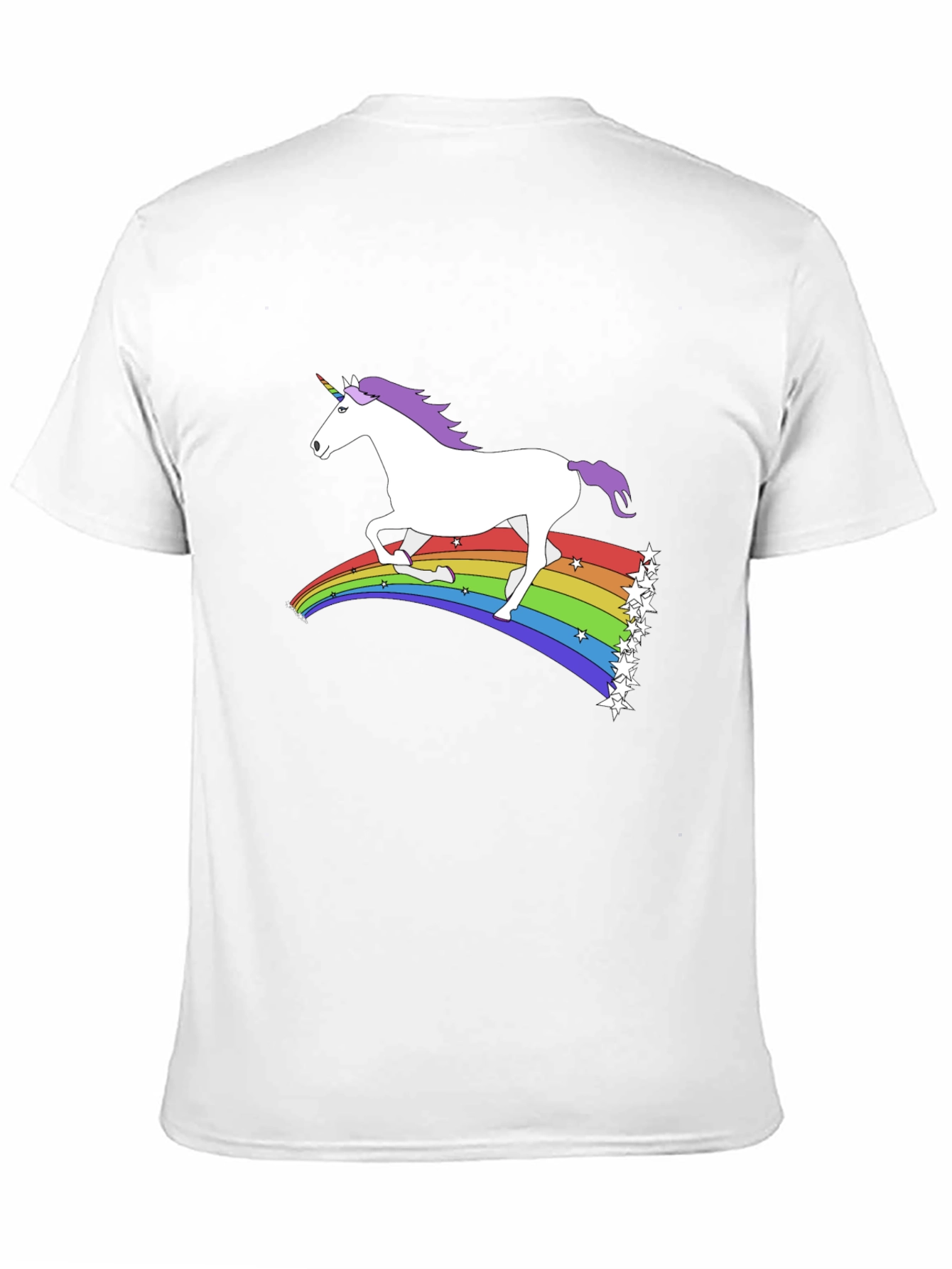 Unicorn Rainbow Graphic Tee - Black