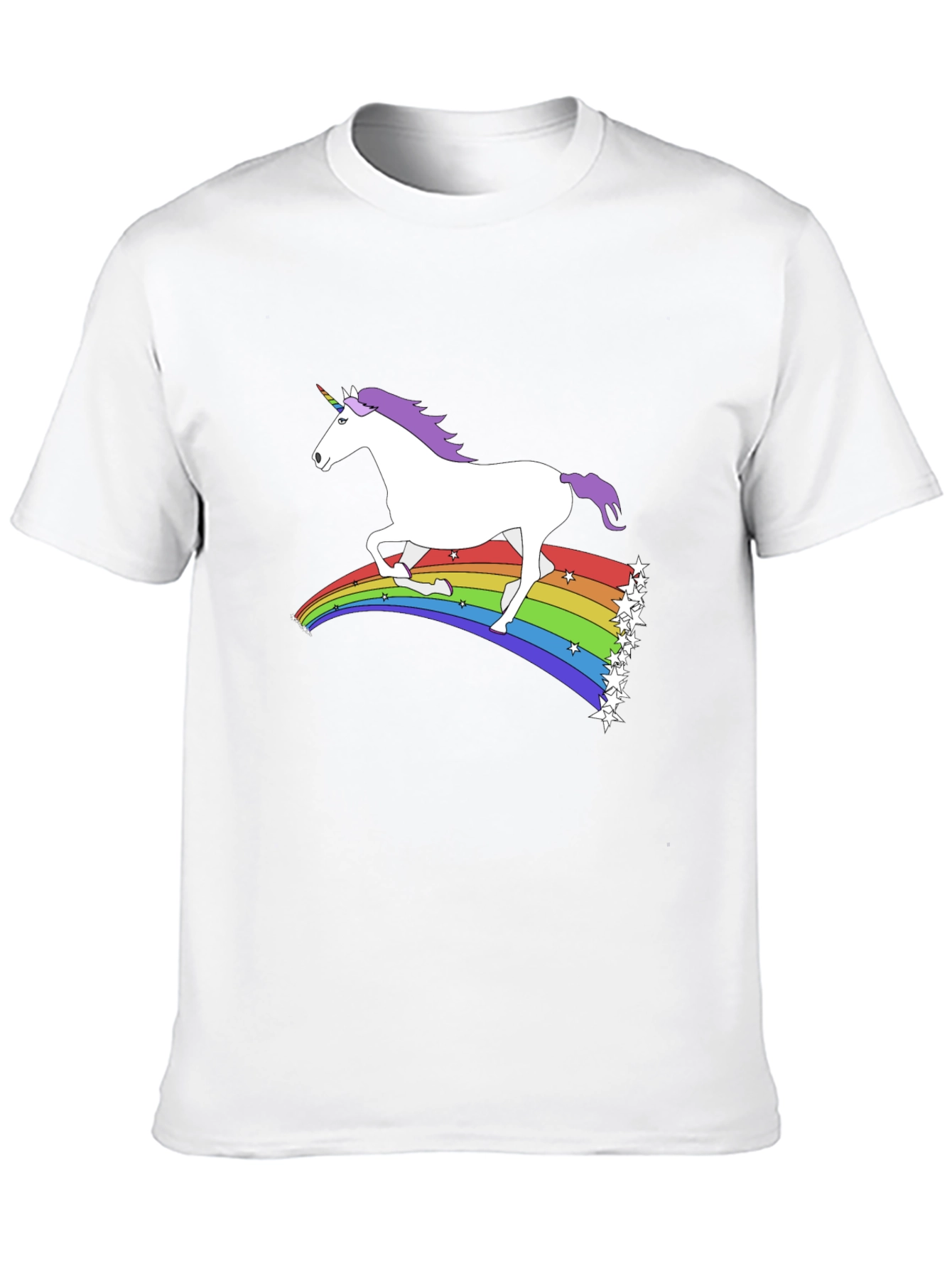 Unicorn Rainbow Graphic Tee - Black