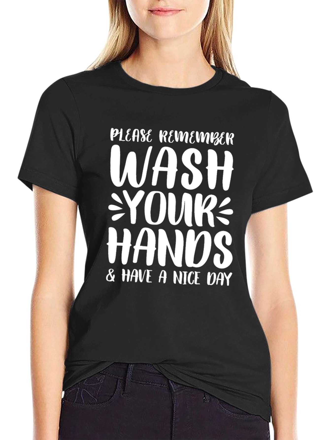 Wash Your Hands Black T-Shirt