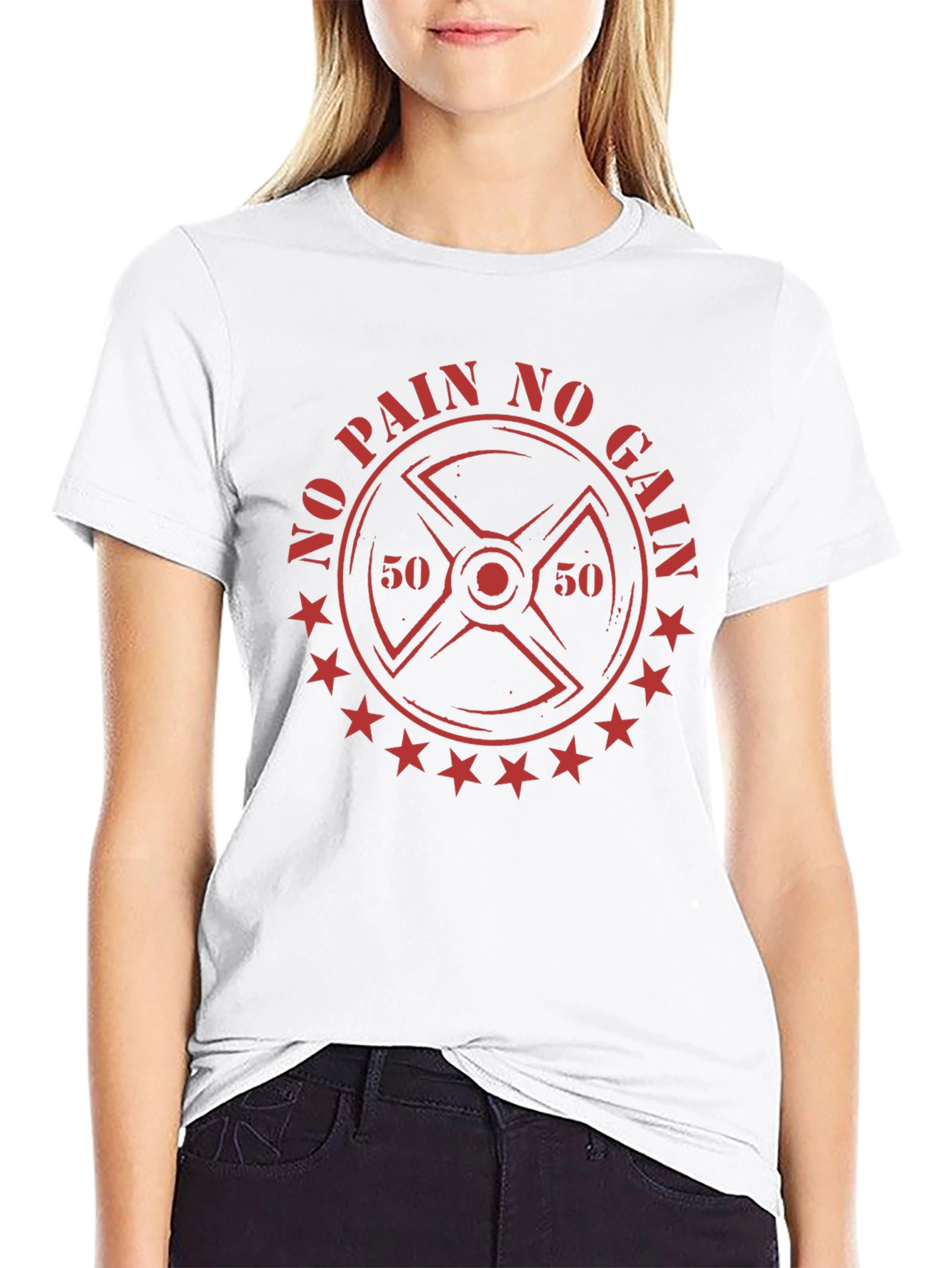 No Pain No Gain Graphic Tee - Black