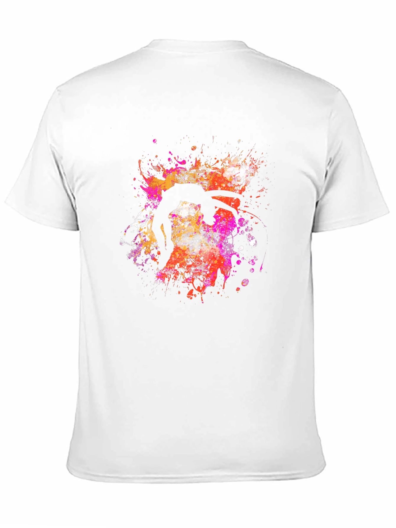 Abstract Acrobat T-Shirt Black Crew Neck Artsy Design