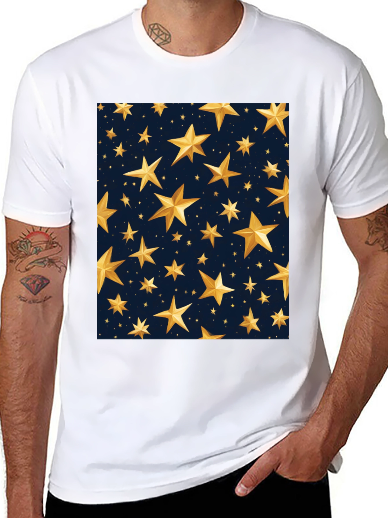Stylish Starry Night T-Shirt