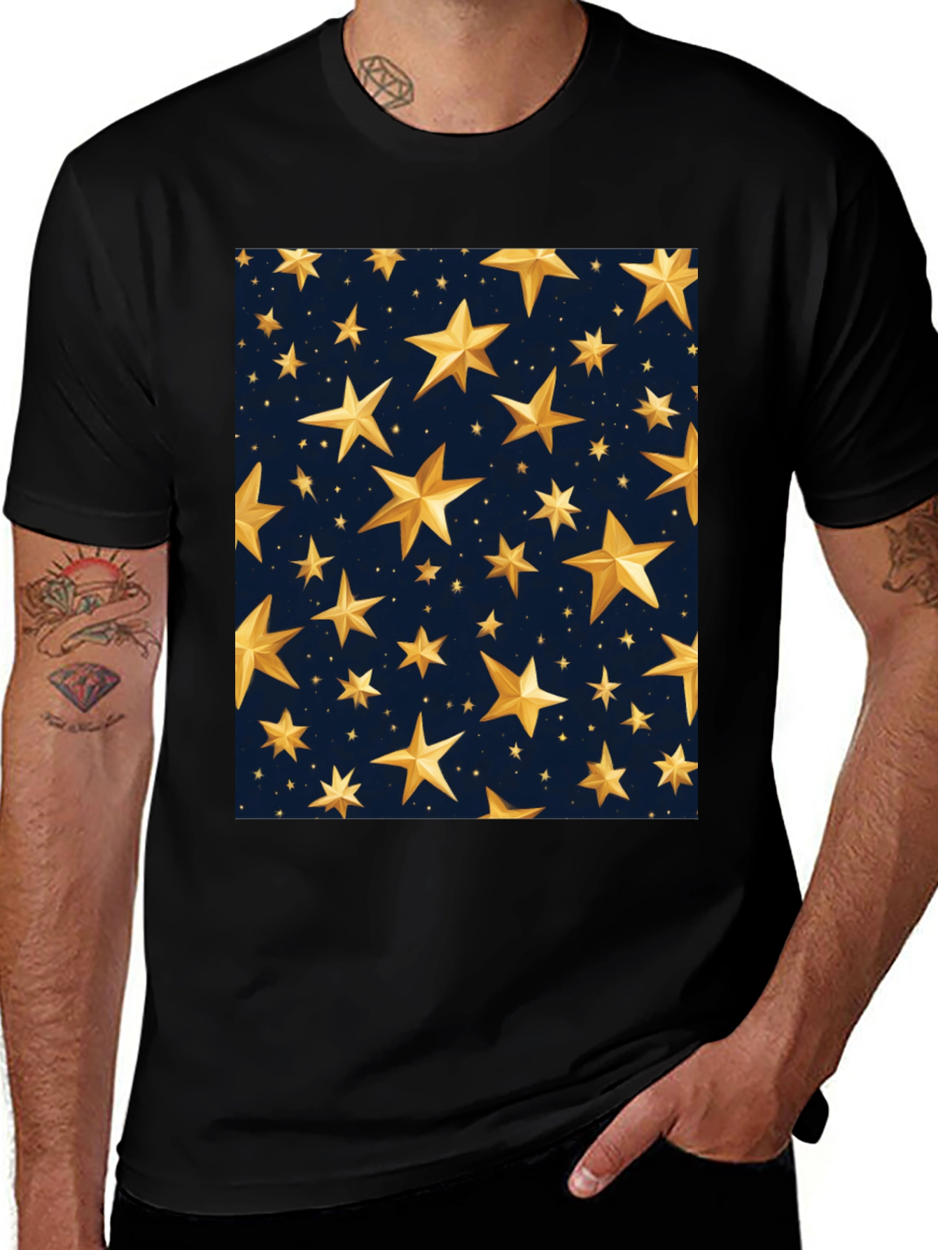 Stylish Starry Night T-Shirt