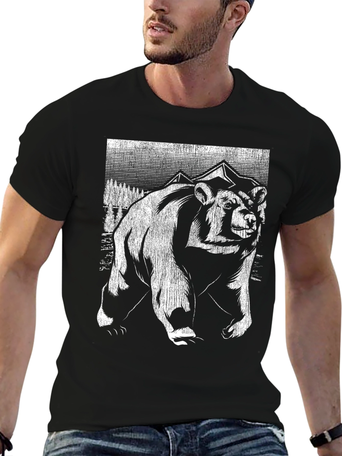 Bear Mountain Graphic Tee - Black