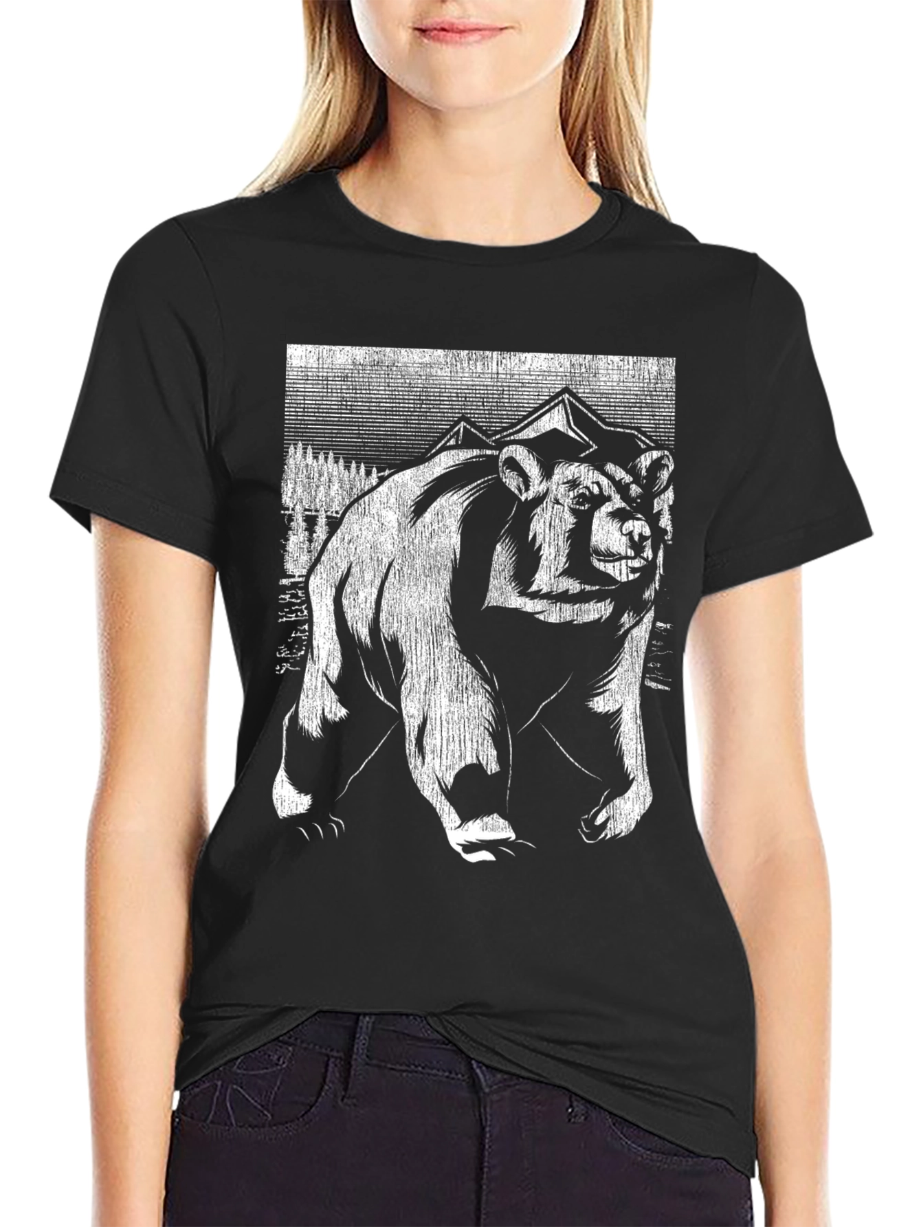 Bear Mountain Graphic Tee - Black