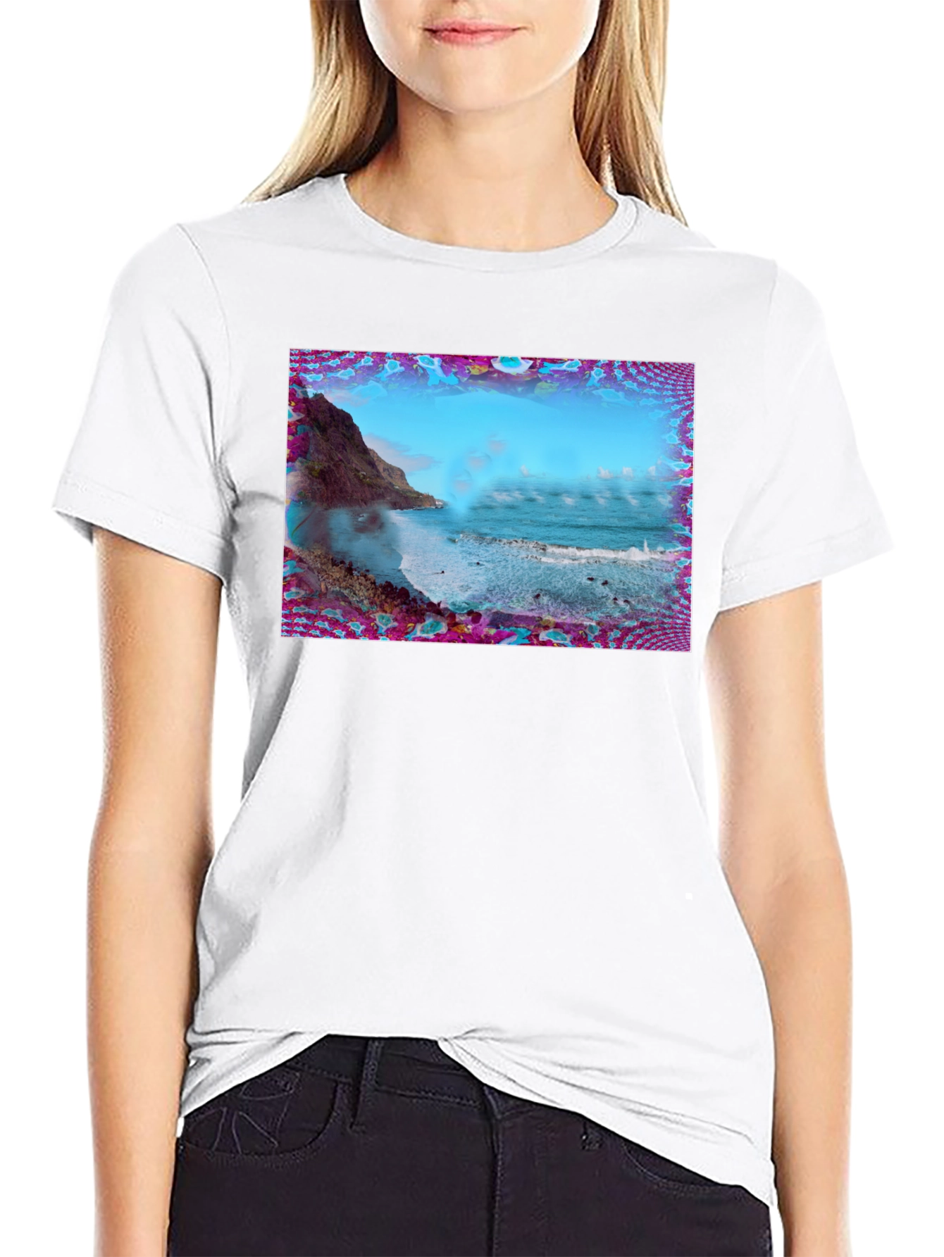 Ocean View Graphic Tee - Black