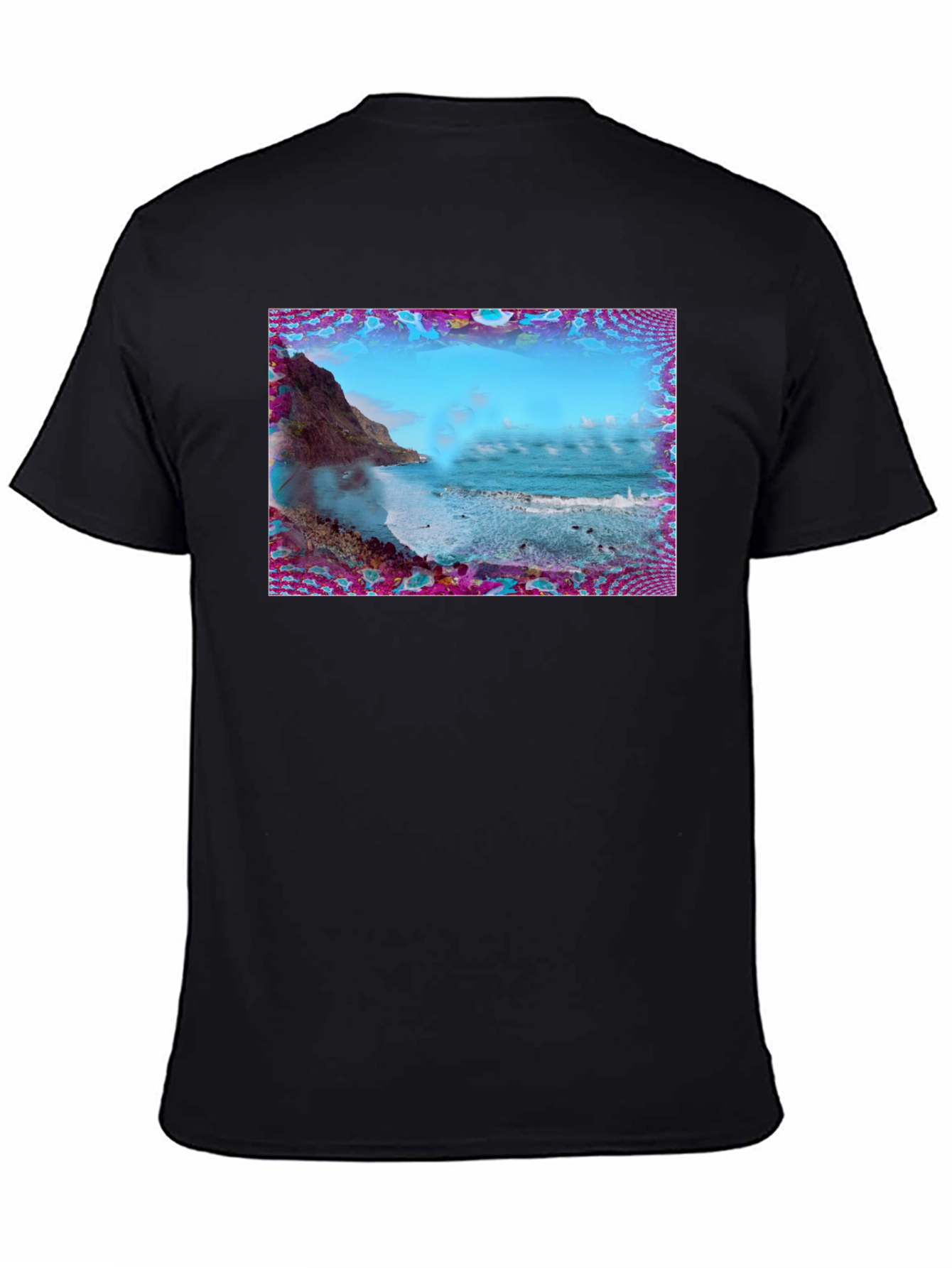 Ocean View Graphic Tee - Black