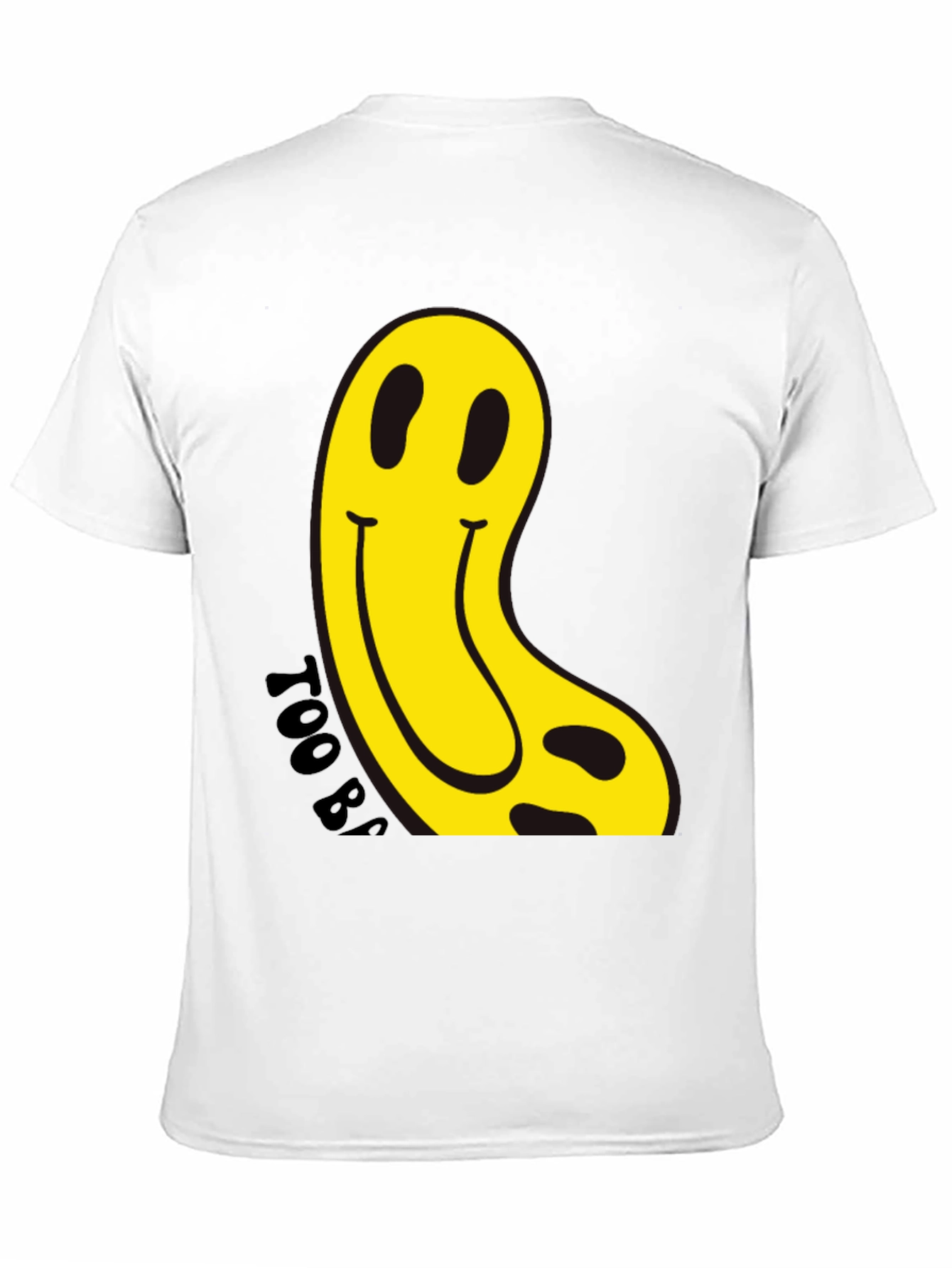 Melting Smiley Face Black Graphic Tee