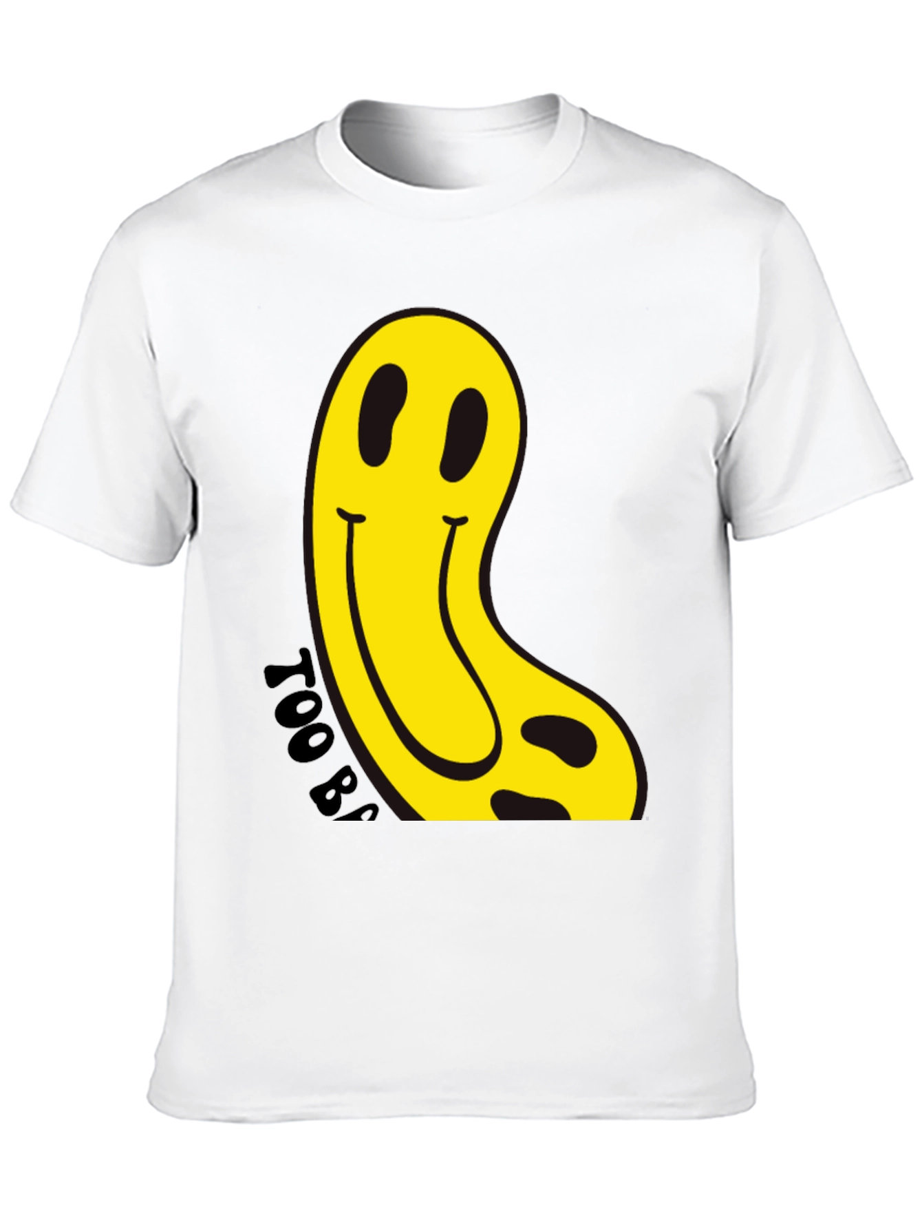 Melting Smiley Face Black Graphic Tee