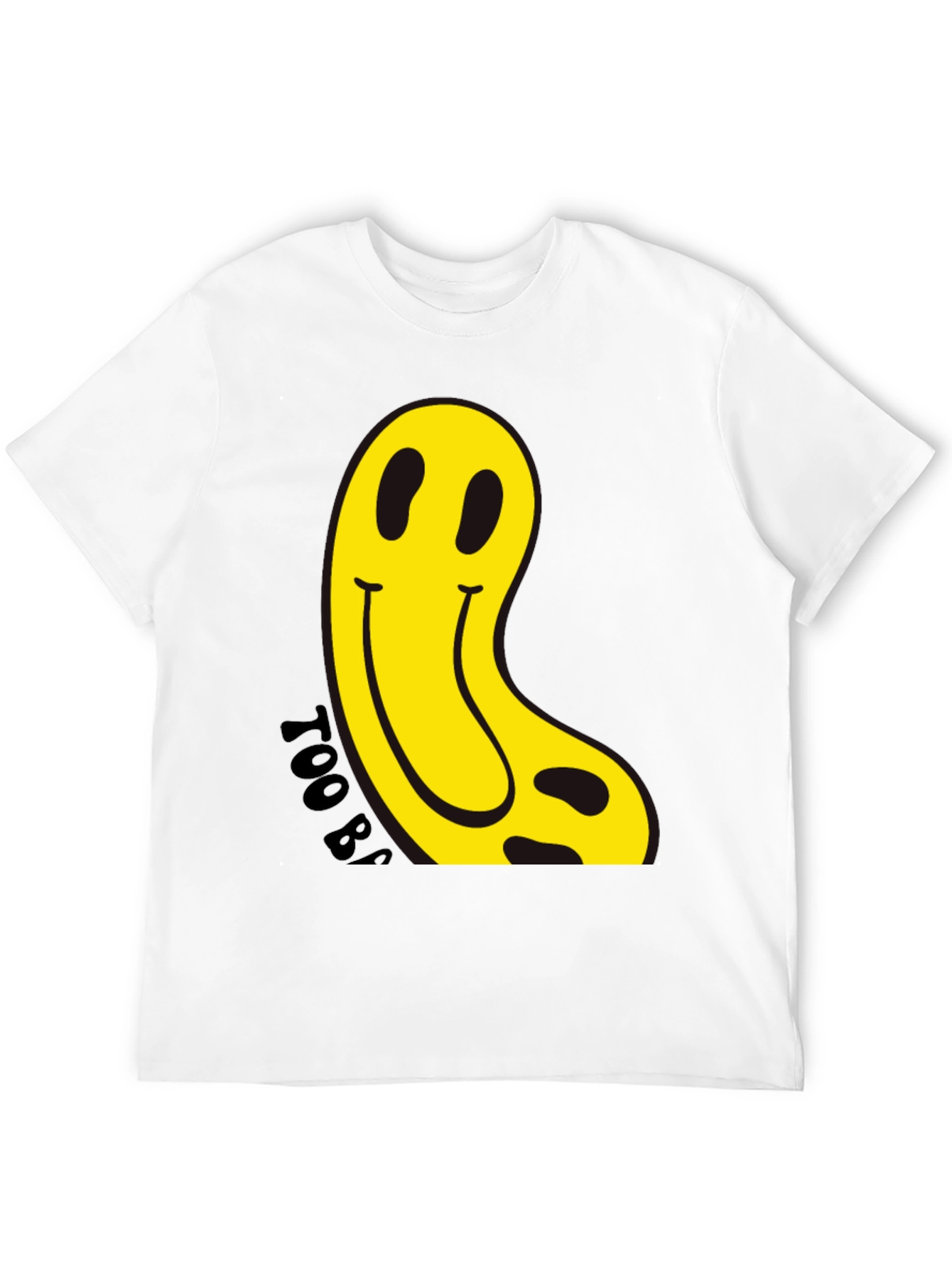 Melting Smiley Face Black Graphic Tee