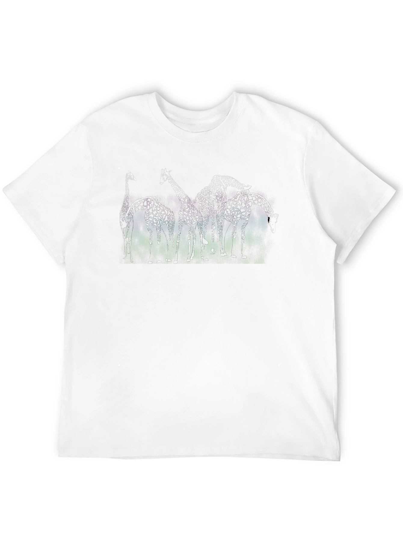 Giraffe Print Crew Neck Short Sleeve T-Shirt