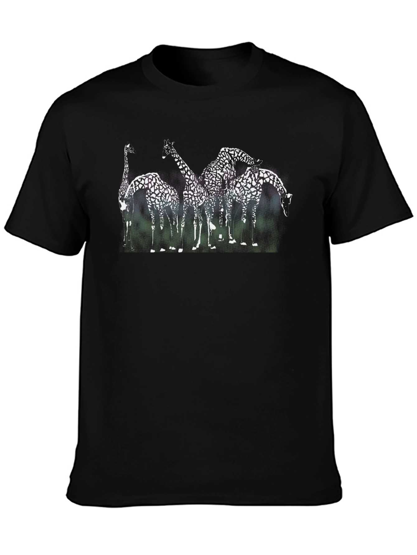 Giraffe Print Crew Neck Short Sleeve T-Shirt