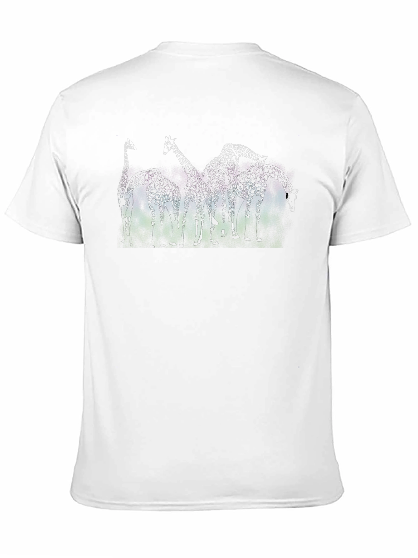 Giraffe Print Crew Neck Short Sleeve T-Shirt