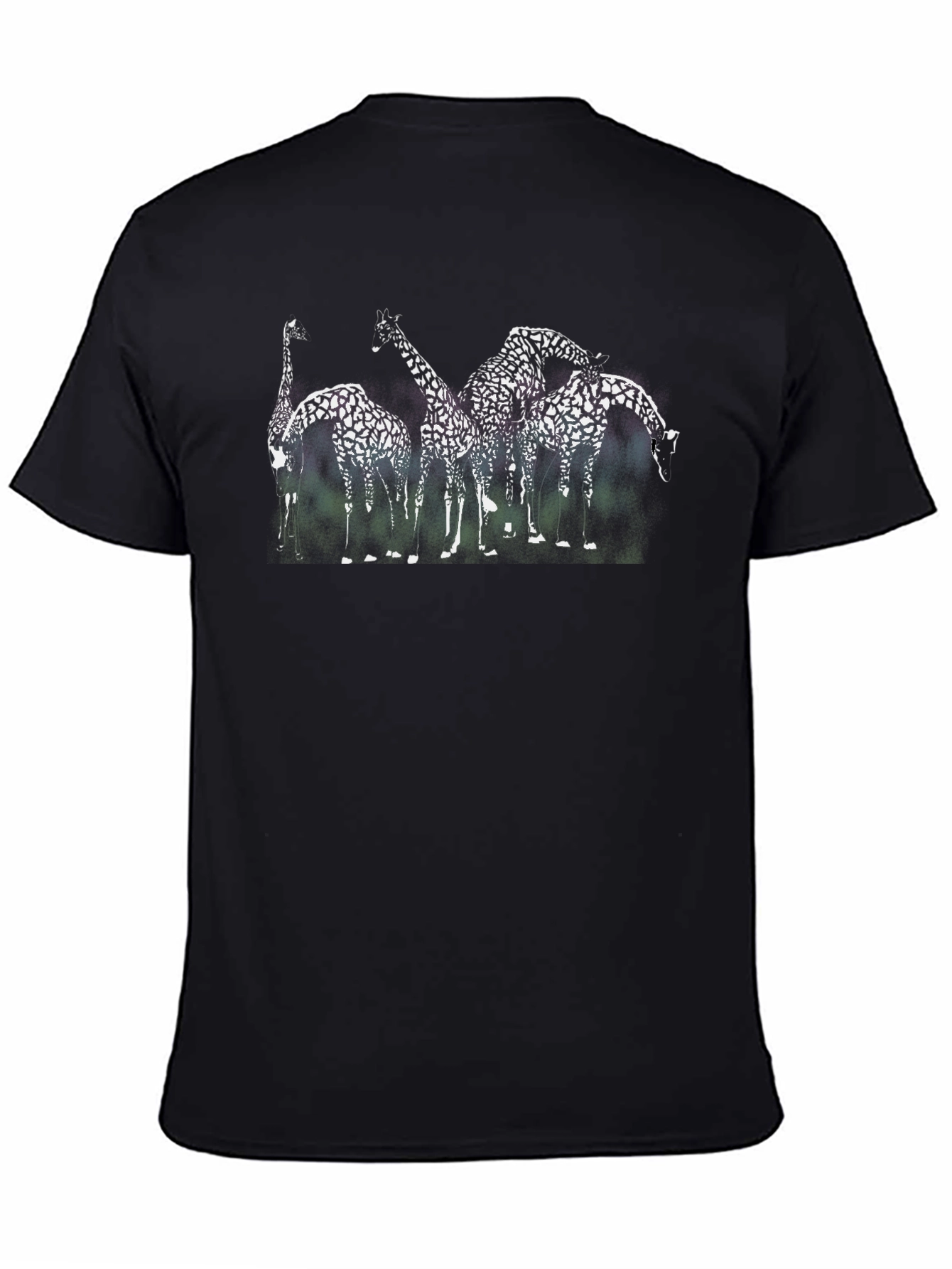 Giraffe Print Crew Neck Short Sleeve T-Shirt