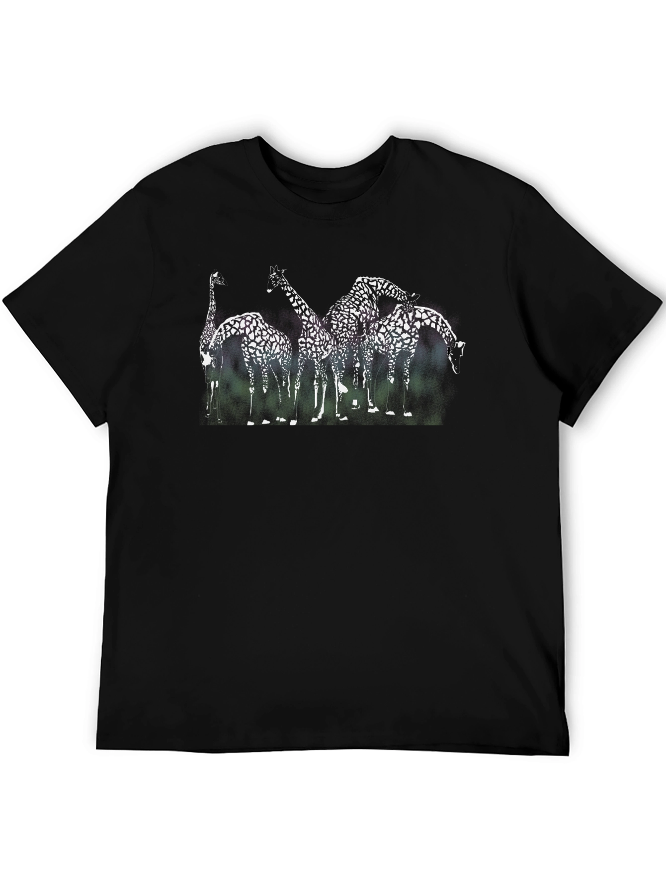 Giraffe Print Crew Neck Short Sleeve T-Shirt