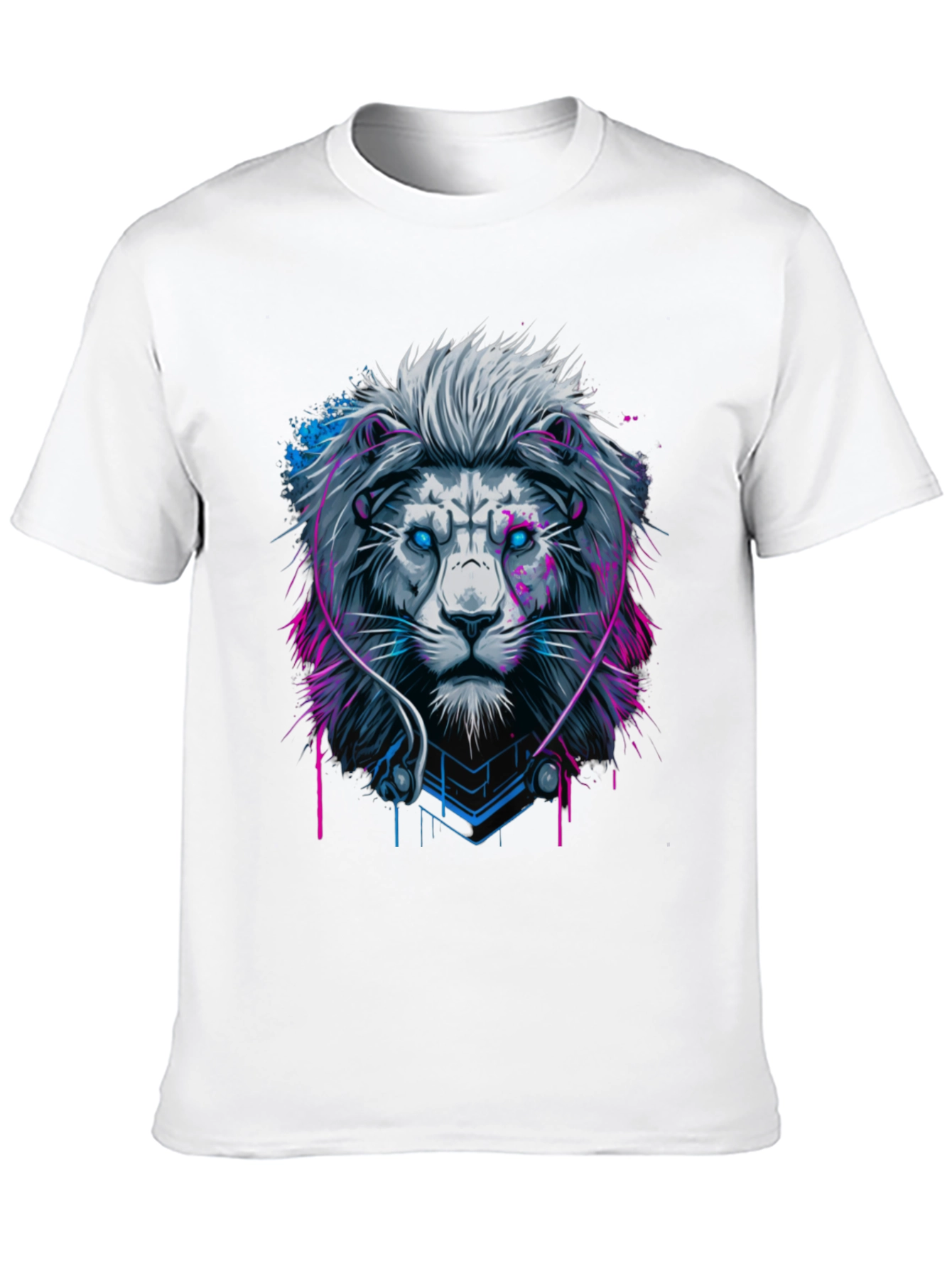 Lion Headphone Graphic Black Tee