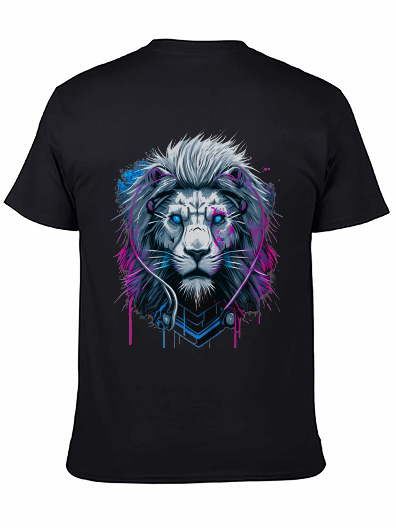 Lion Headphone Graphic Black Tee