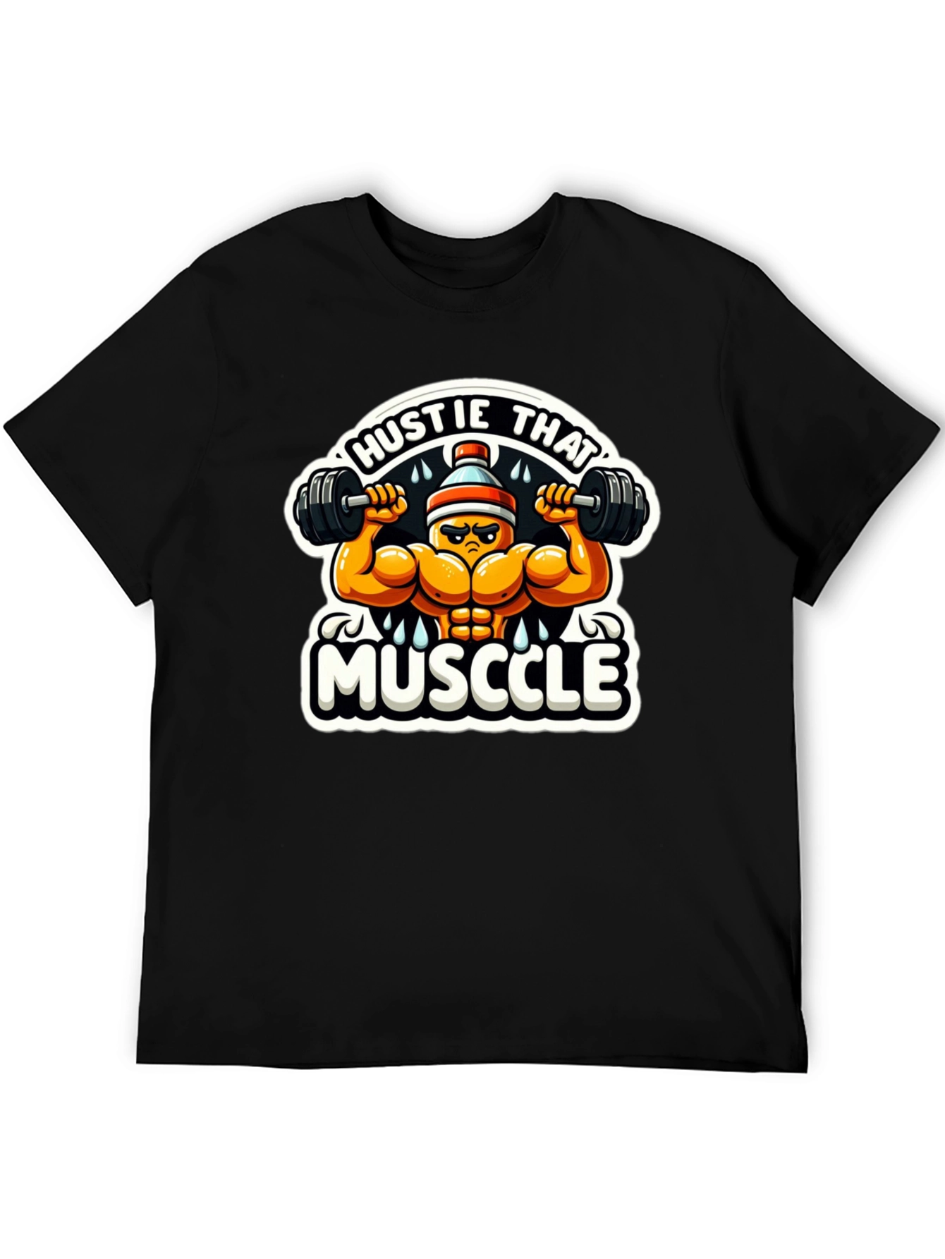 Hustle That Muscle Black T-Shirt