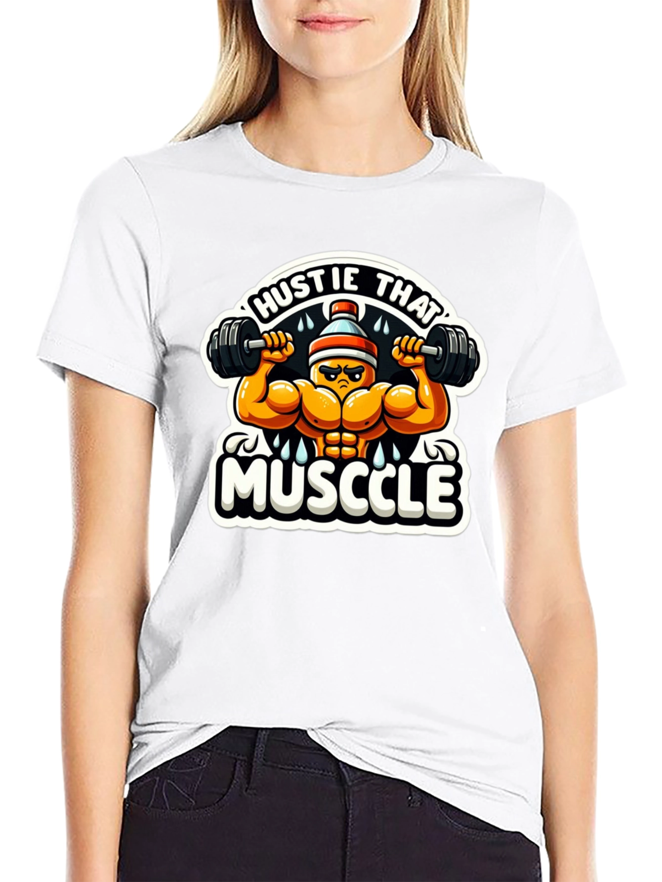 Hustle That Muscle Black T-Shirt
