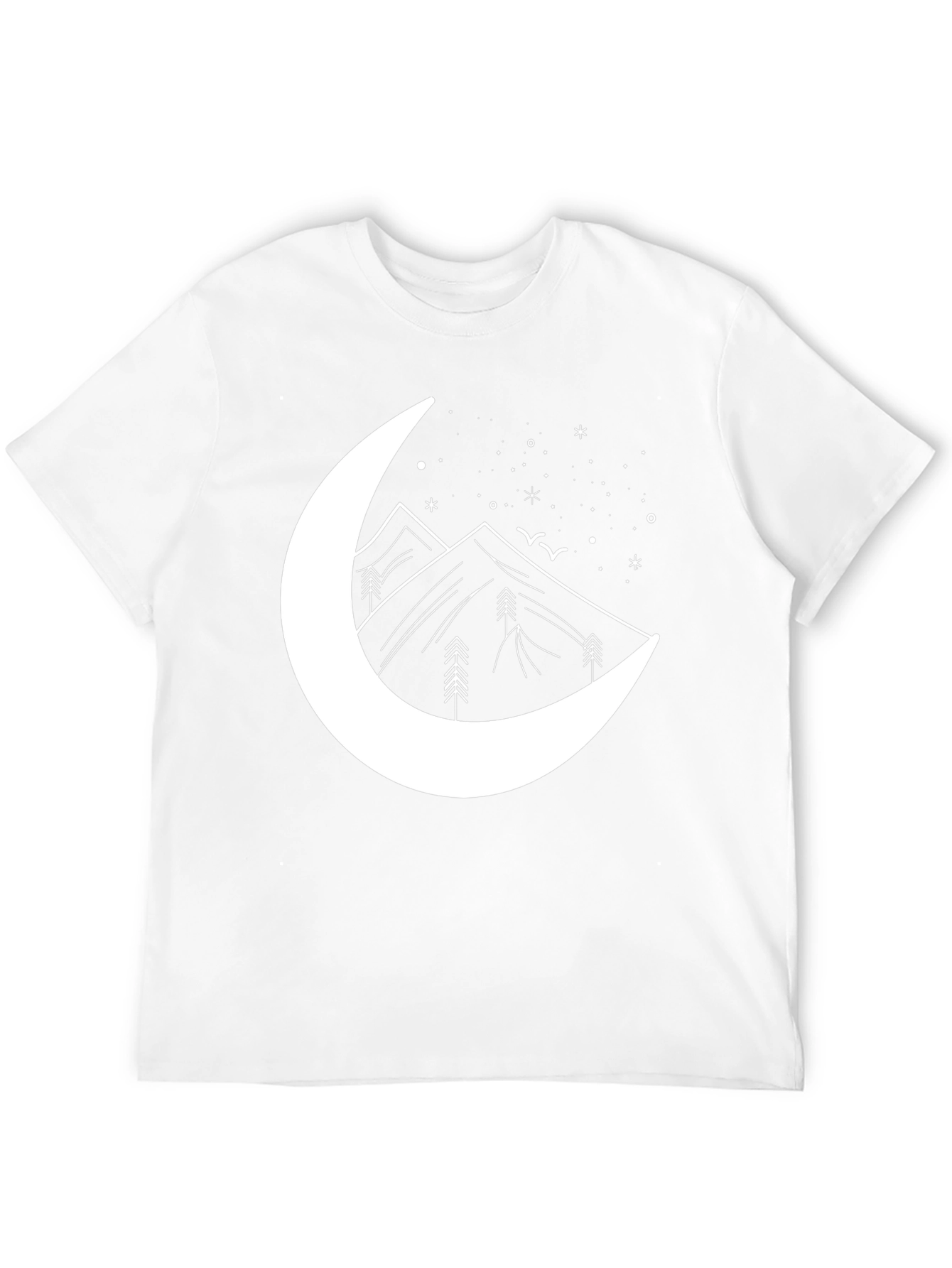 Moon & Mountains Graphic Tee - Black